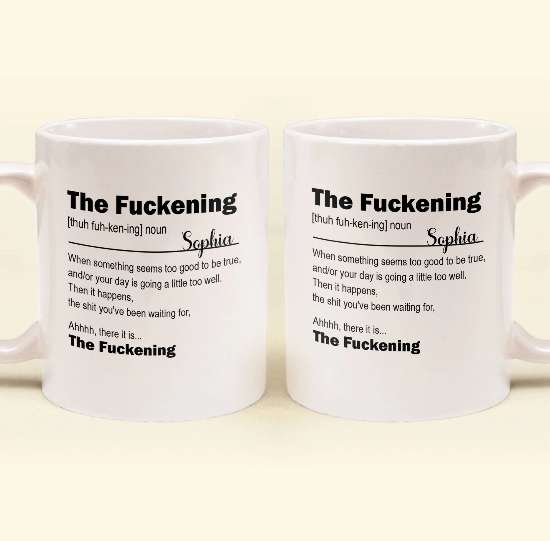 Funny Mug Custom Name For Me Gift The F*ckening - Personalized Mug - Image 5