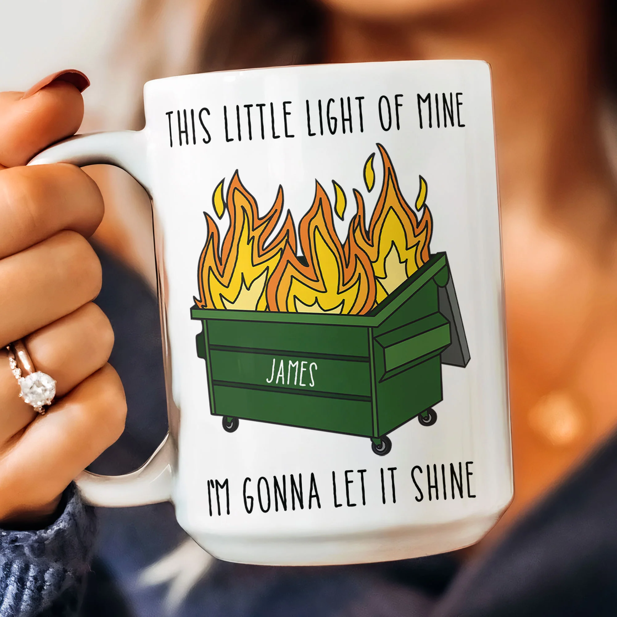 Funny Mug - Dumpster Fire - Fun Gifts For Coworkers, Boss, Friends, Family - Personalized Mug - Image 3