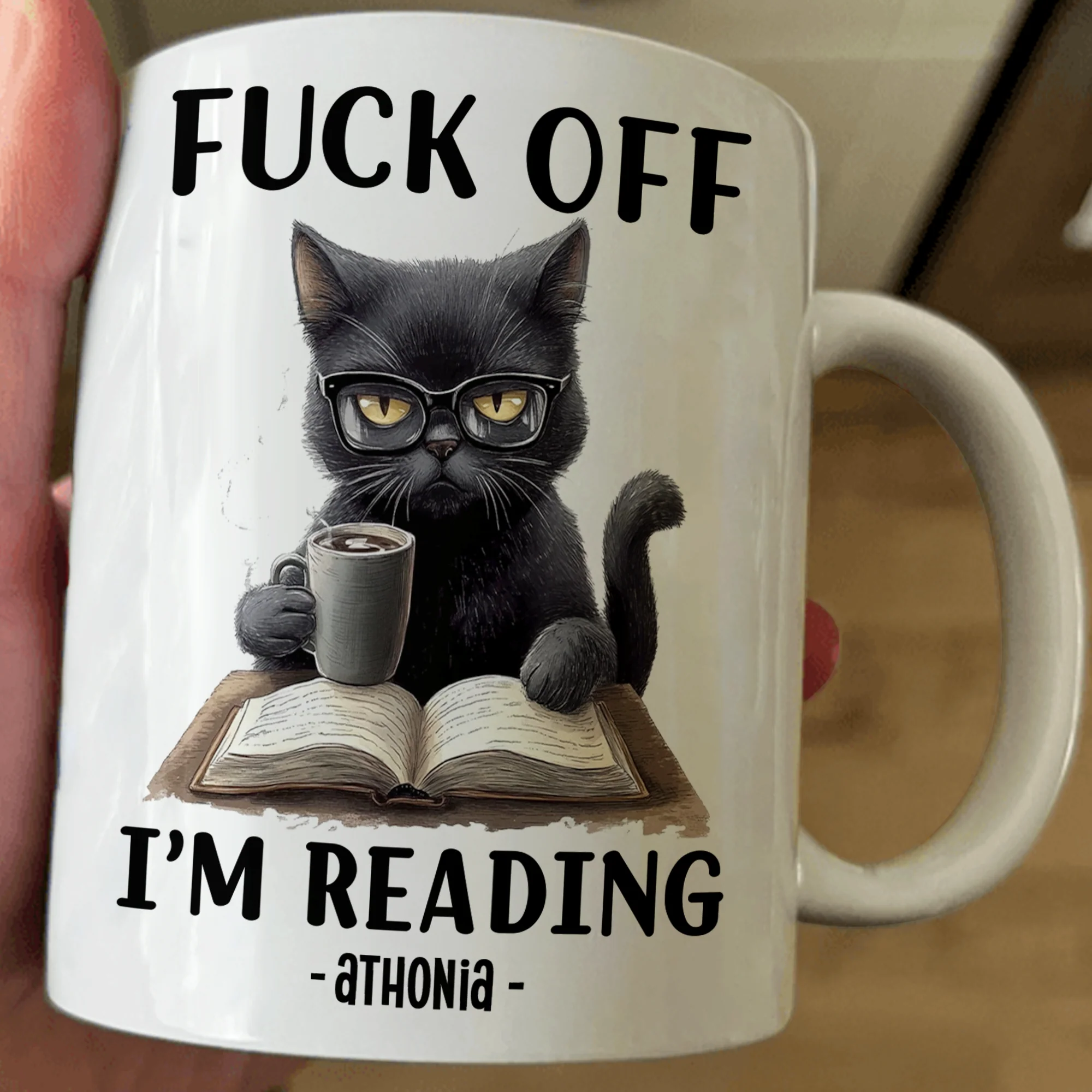 Funny Mug - F*Ck Off I'm Reading - Gifts For Book Lovers, Nerd, Librarian - Personalized Mug - Image 3