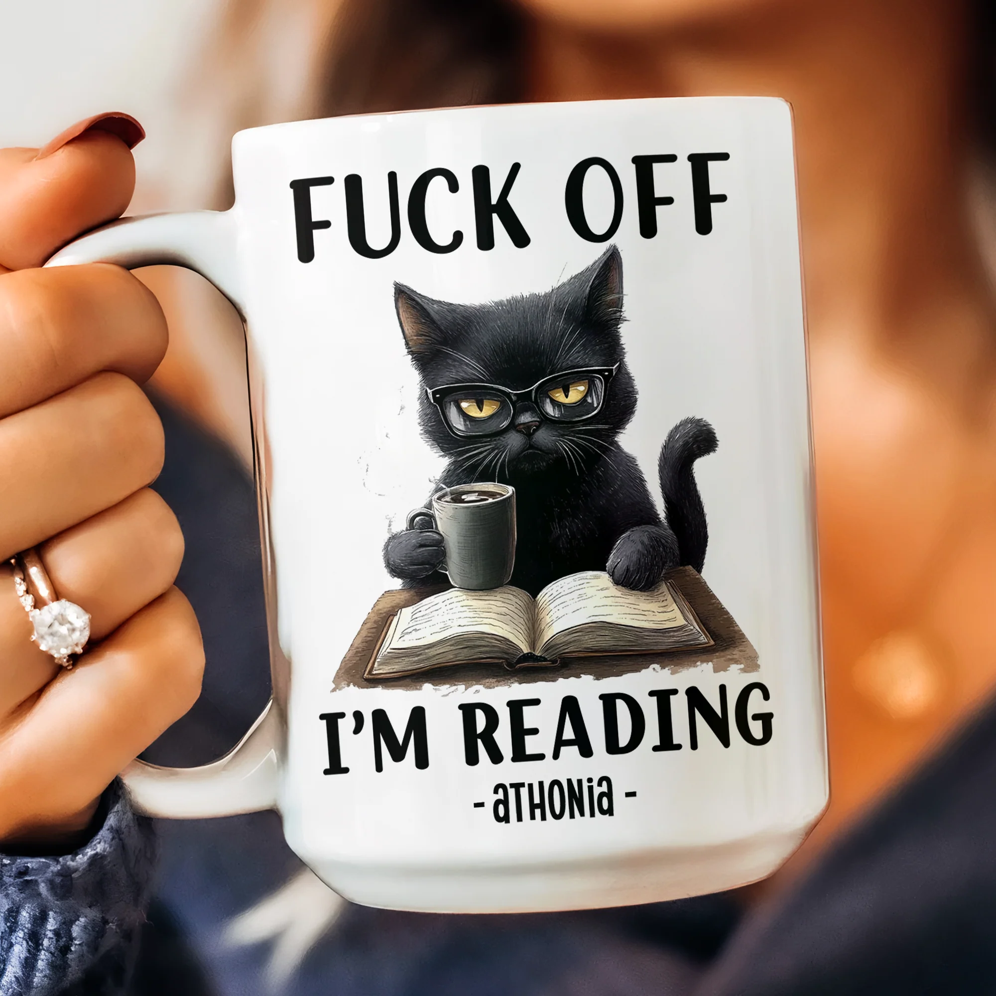 Funny Mug - F*Ck Off I'm Reading - Gifts For Book Lovers, Nerd, Librarian - Personalized Mug - Image 4