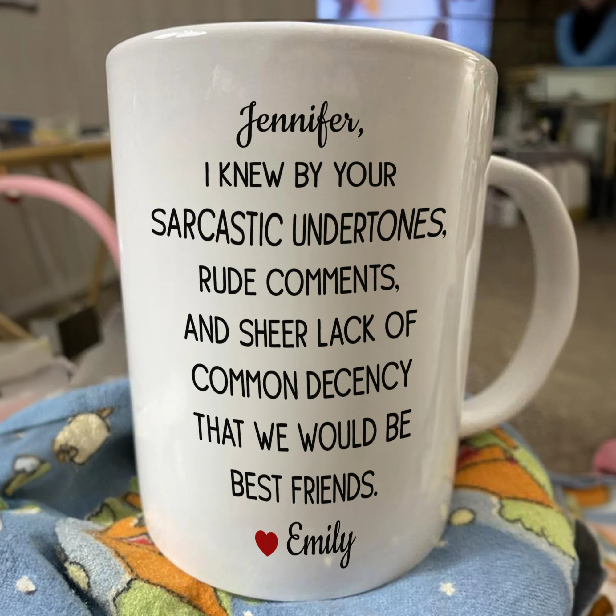 Funny Mug For Friends - I Knew By Your Sarcastic Undertones - Personalized Mug - Image 2