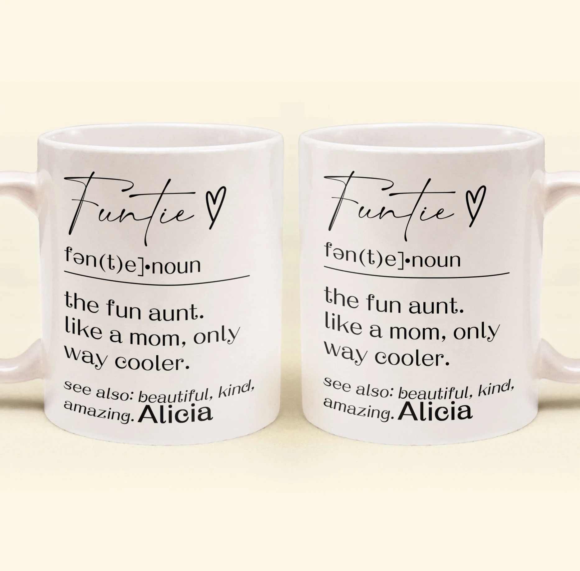 Funny Mug - Funtie Definition - Fun Gifts Aunt, Auntie, Women - Personalized Mug - Image 5