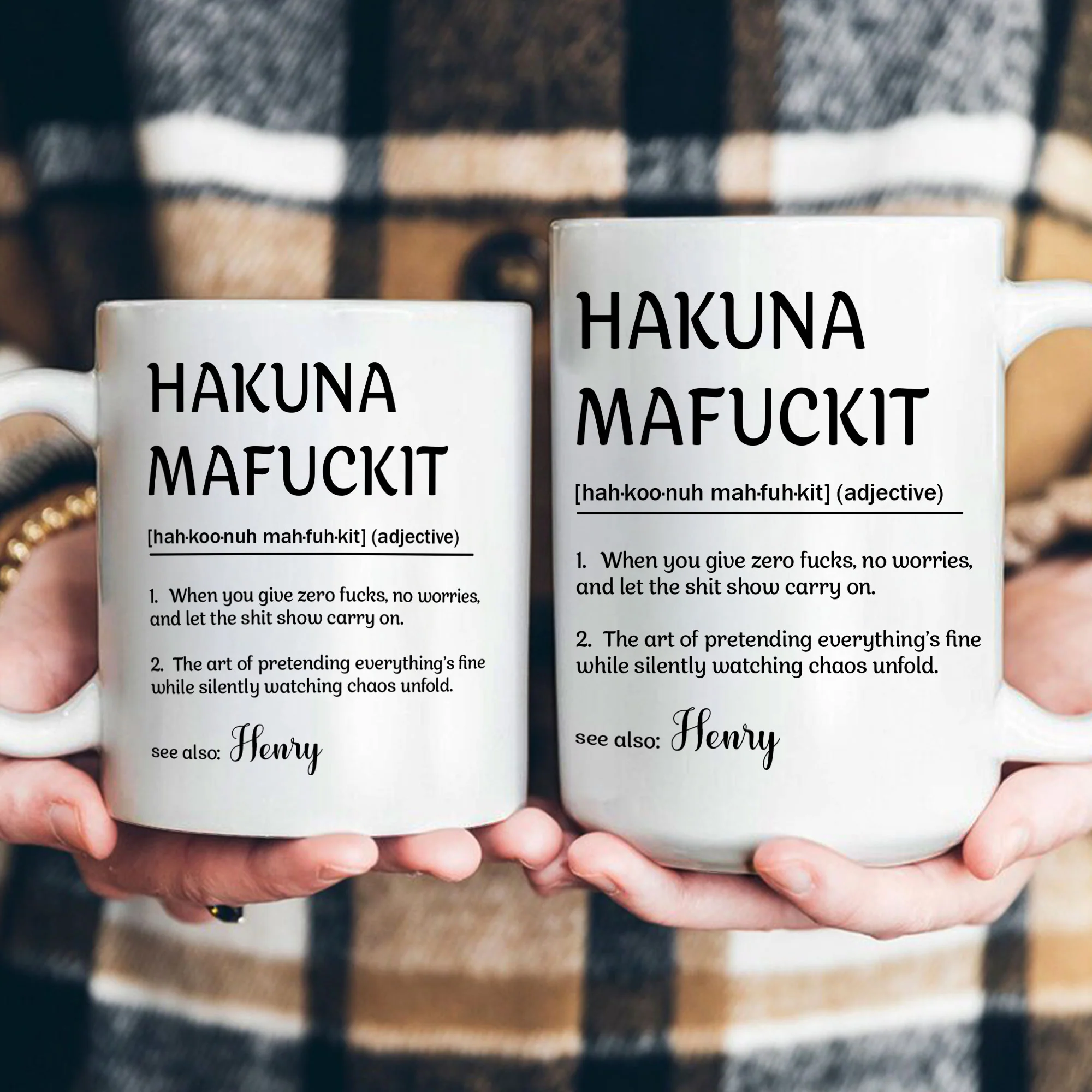 Funny Mug - Hakuna Mafuckit - Exchange Gifts, Elephant Gift, Gag Gift For Coworkers - Personalized Mug - Image 4
