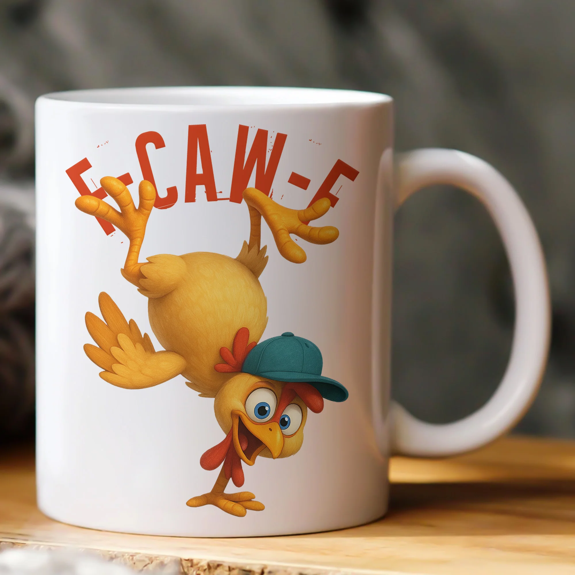 Funny Mug - Humorous Crow F-Caw-F - For Coworkers, Friends - Personalized Mug - Image 5
