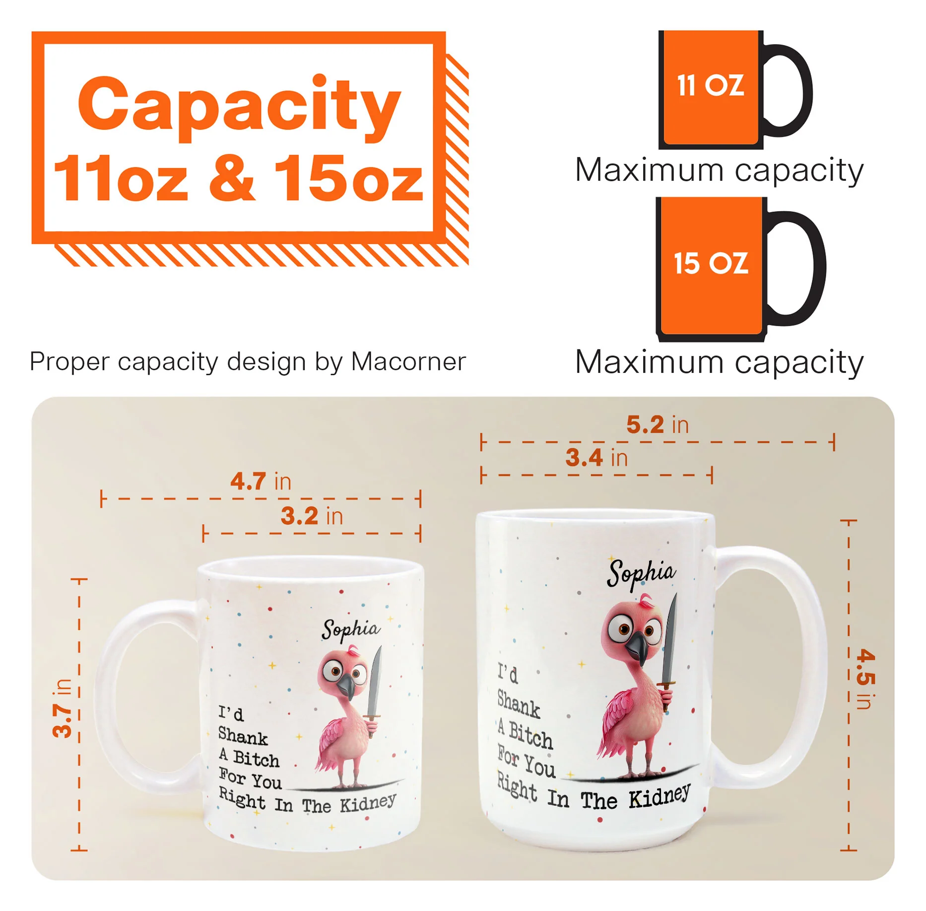 Funny Mug - I'd Shank A B*tch For You - Gifts For Friends, Coworkers - Personalized Mug - Image 8