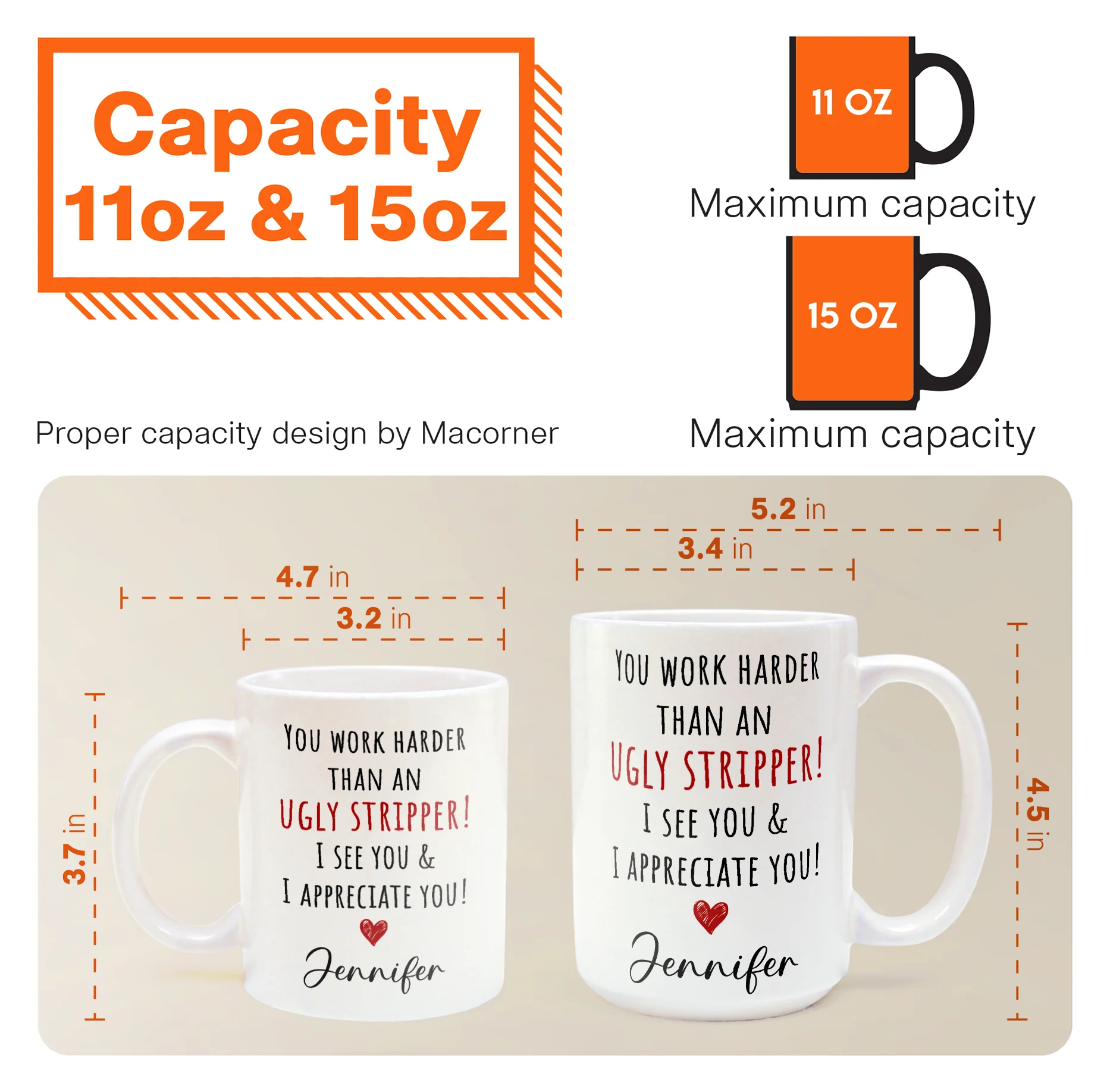 Funny Mug - You Work Harder Than An Ugly Stripper, Thank You Gifts For Coworkers, Employee - Personalized Mug - Image 7