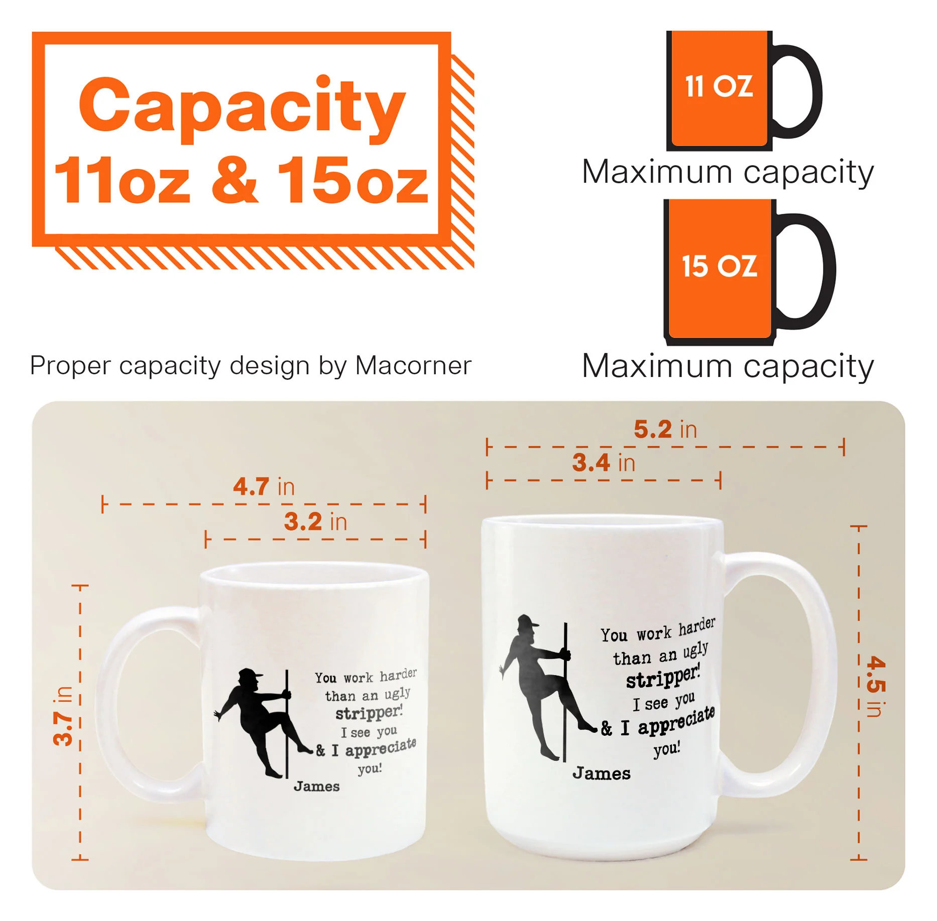 Funny Mug - You Work Harder Than An Ugly Stripper - Thank You Gifts For Coworkers, Employee - Personalized Mug - Image 7