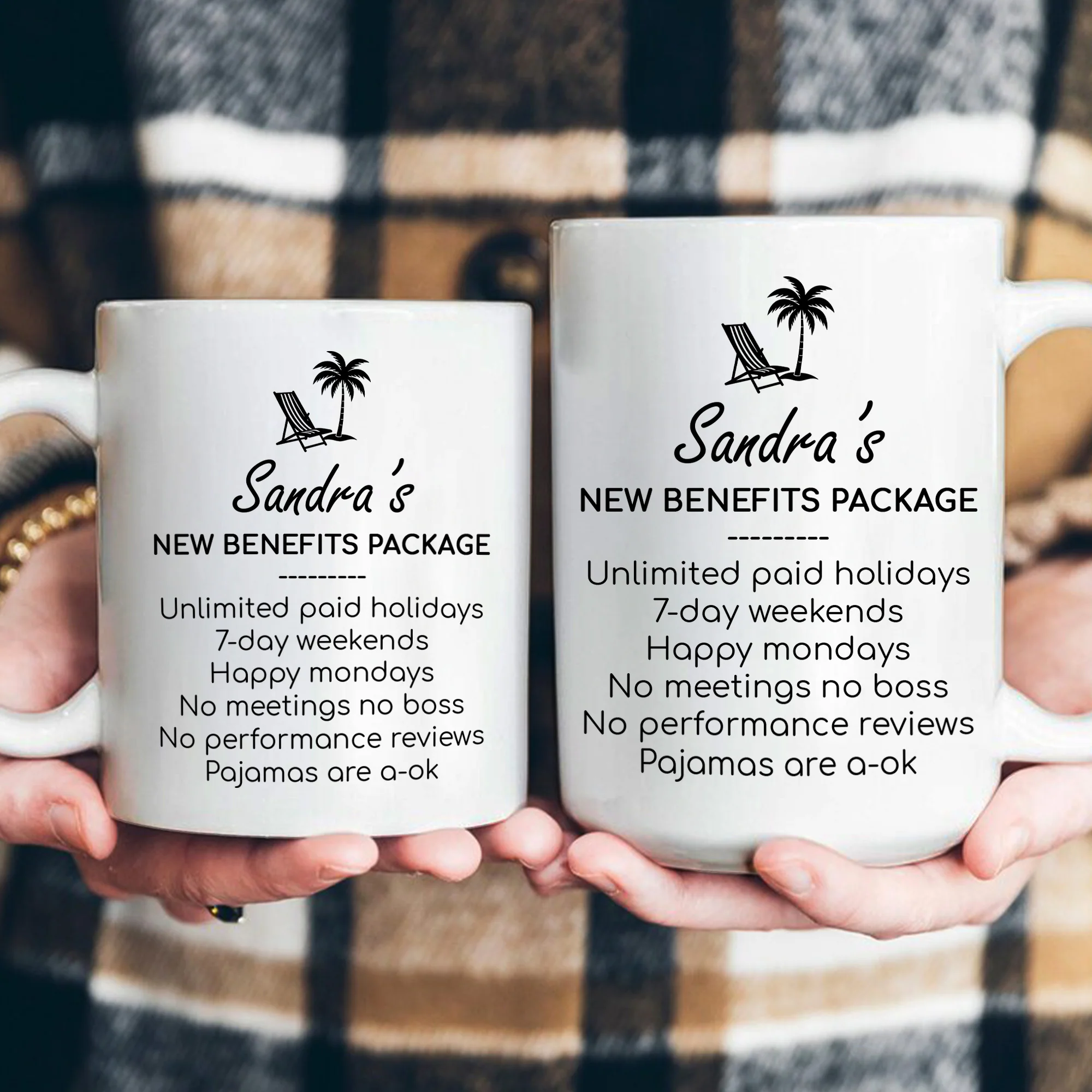 Funny Retirement Gift New Benefits Package - Personalized Mug - Image 5