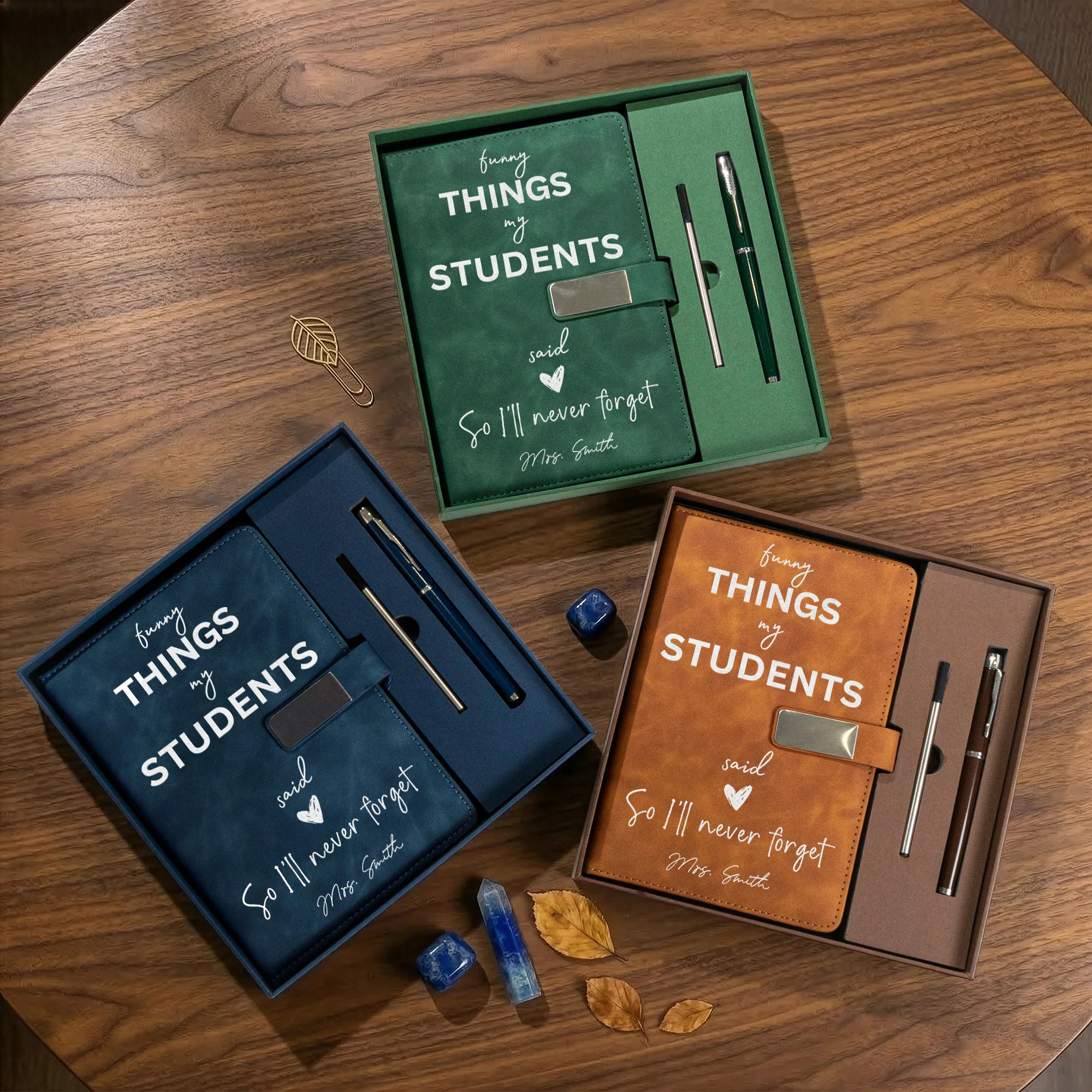 Funny Things My Students Said Teacher Gift - Personalized Notebook Set - Image 2