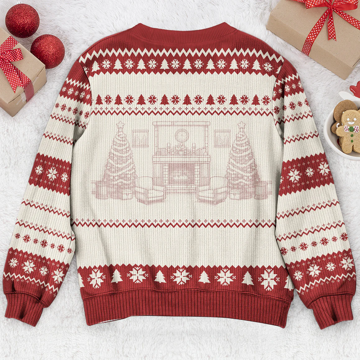 Funny Ugly Sweaters - Let Me Check My Giveashitometer - For Coworkers, Boss - Personalized Ugly Sweater - Image 5