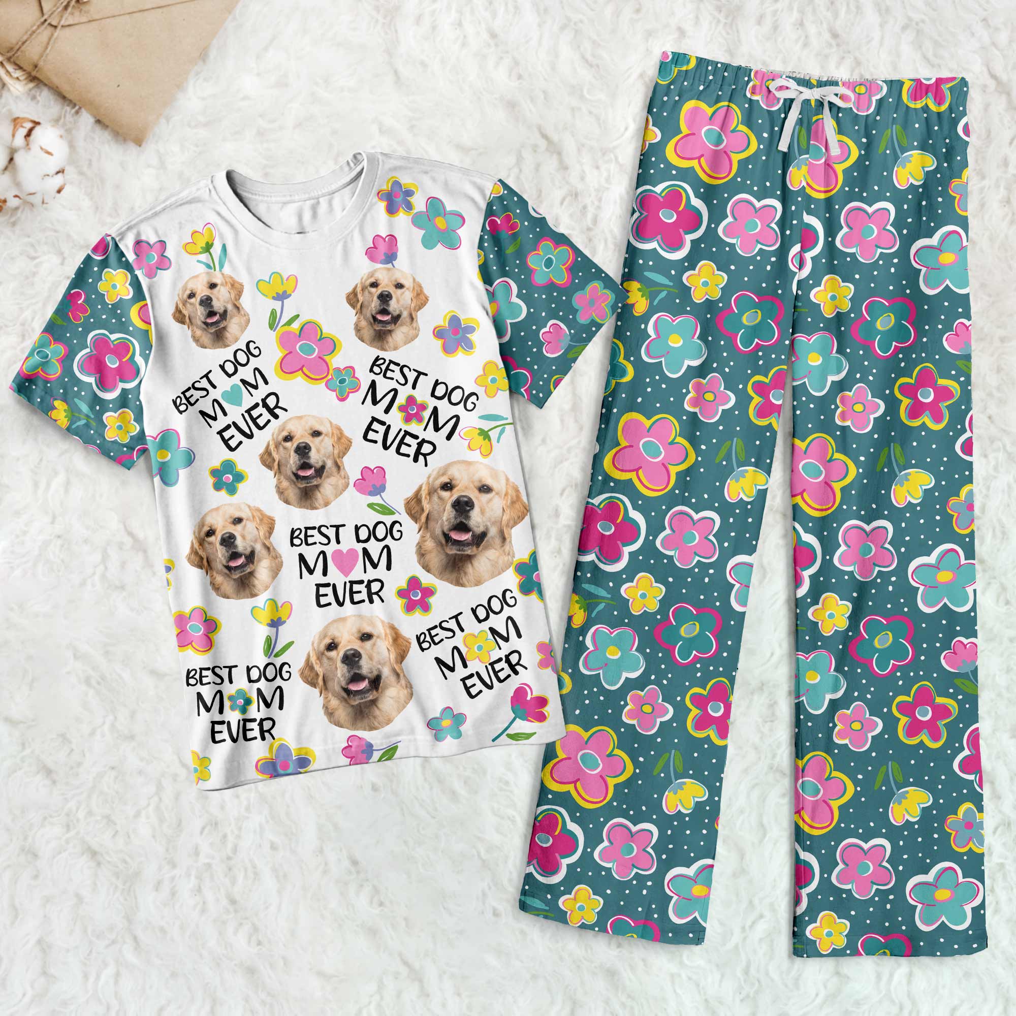 Fur Mom - Personalized Photo Pajama Shorts Set - Image 5