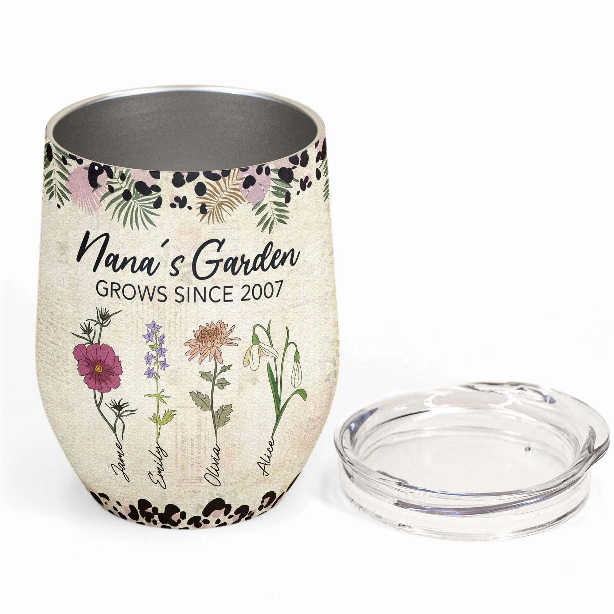 Garden Of Love - Personalized Wine Tumbler - Image 2