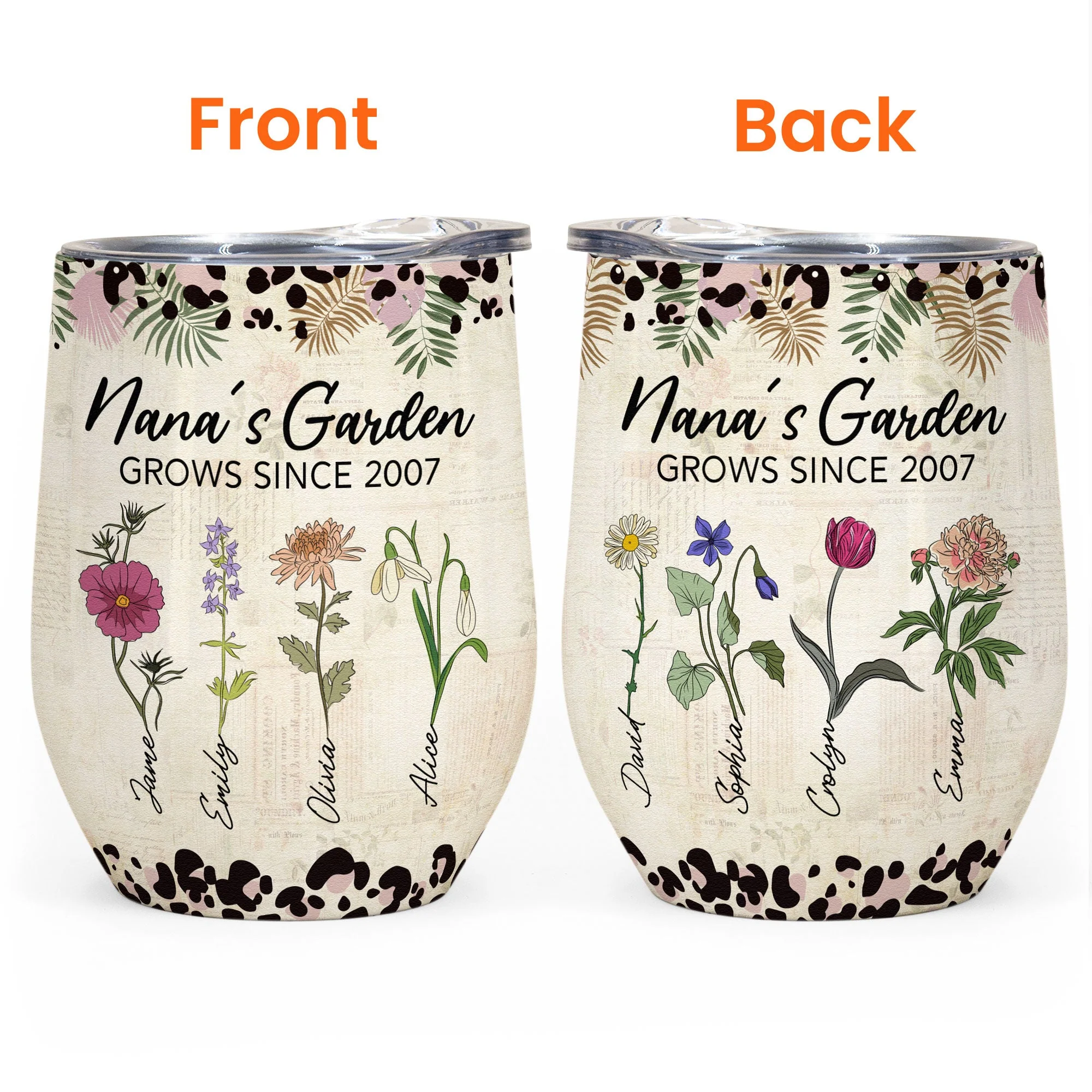 Garden Of Love - Personalized Wine Tumbler - Image 3