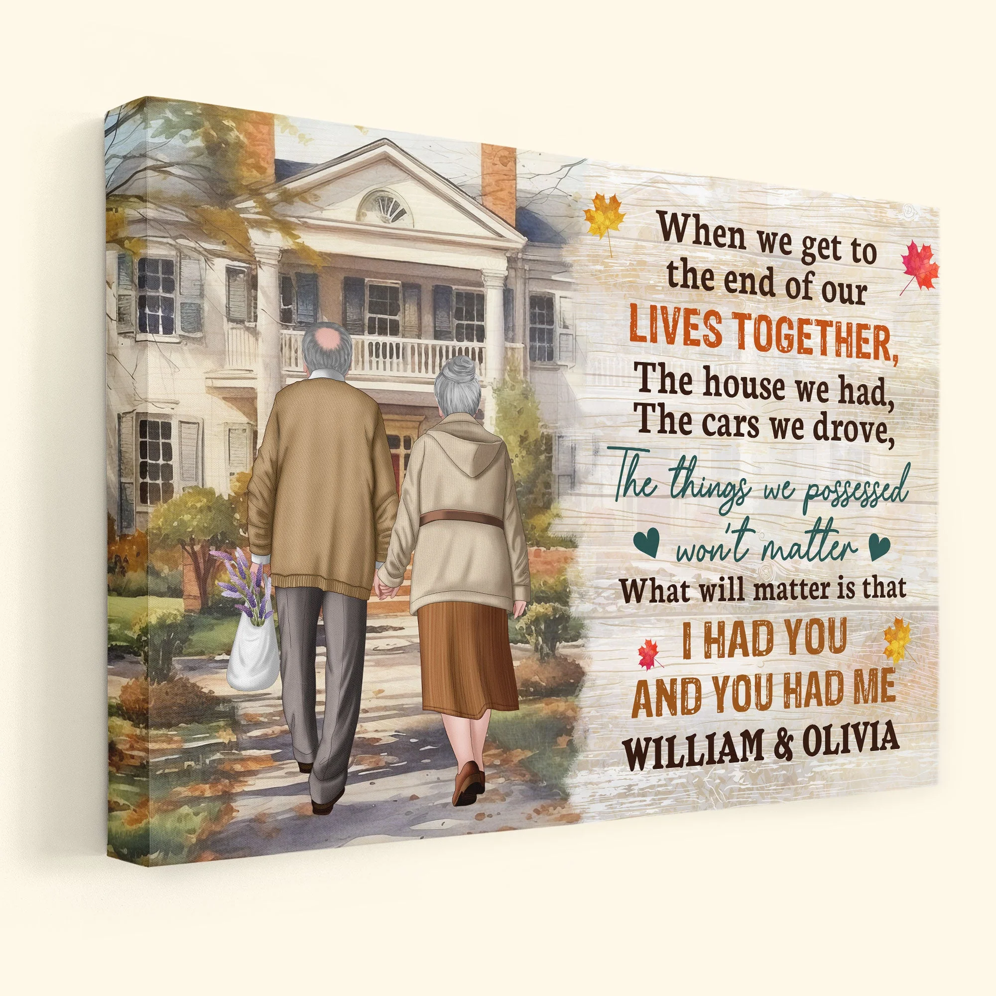 Get To The End Together - Personalized Wrapped Canvas - Image 3