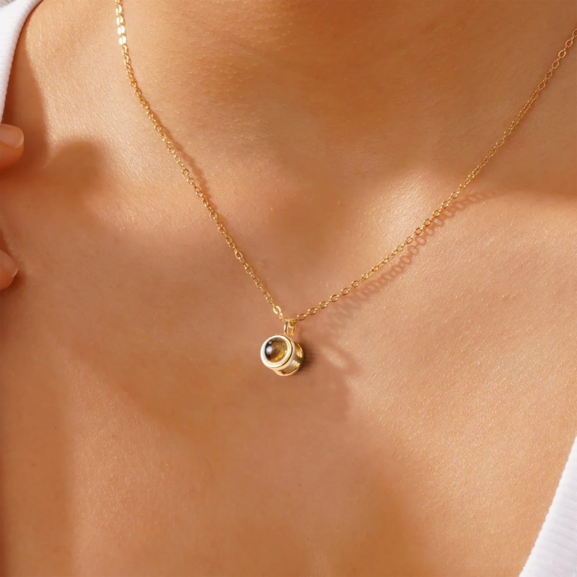 Gift For Mom Grandma Aunt - Personalized Photo Projection Necklace - Image 7