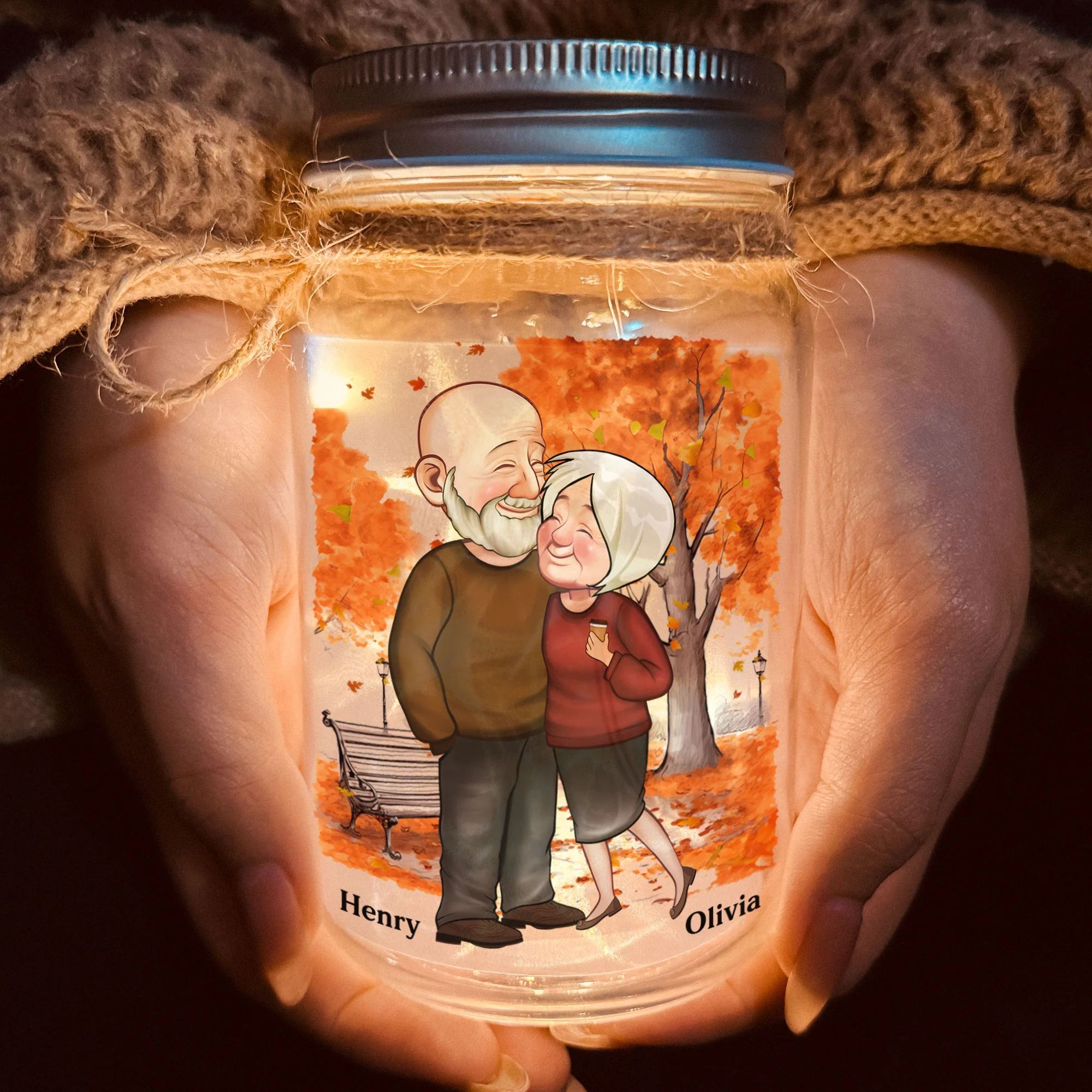 Gift For Wife I Wish I Could Turn Back The Clock - Personalized Mason Jar Light - Image 2