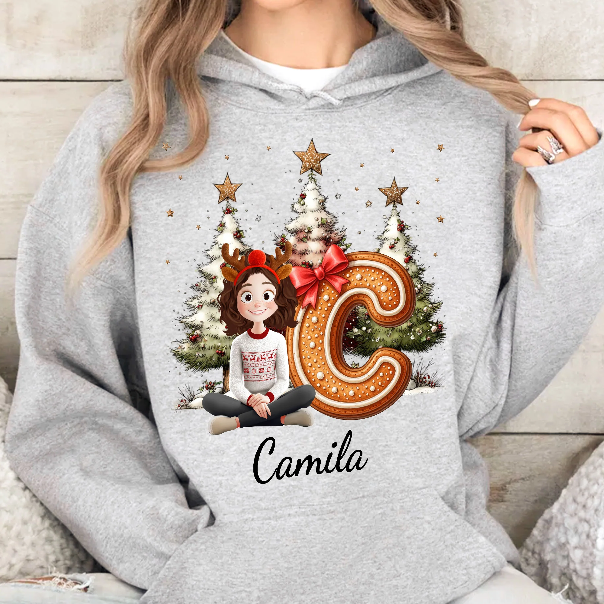 Gingerbread Family Alphabet Christmas Style - Personalized Shirt - Image 8