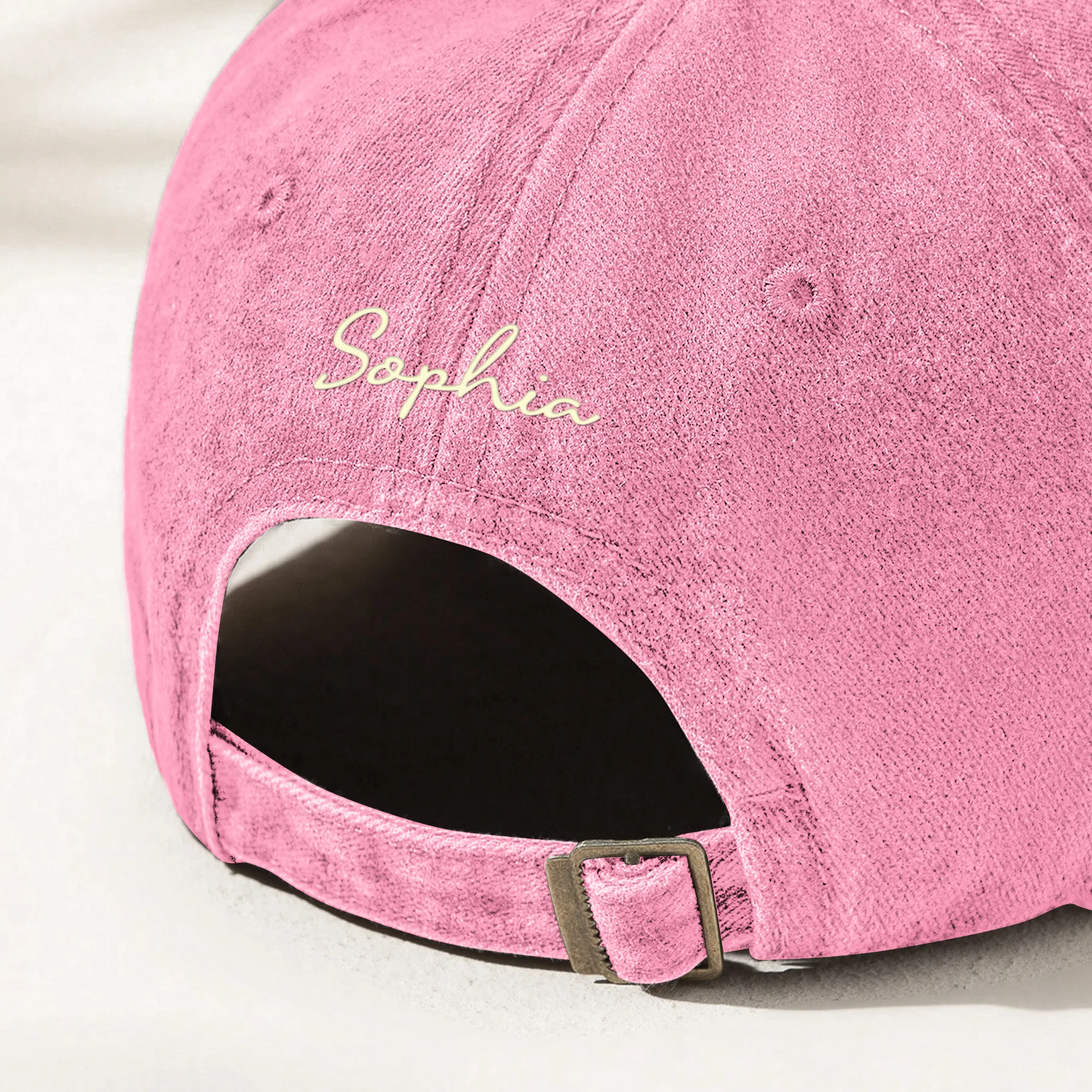 Girls Just Wanna Have Sun - Personalized Distressed Denim Cap - Image 3