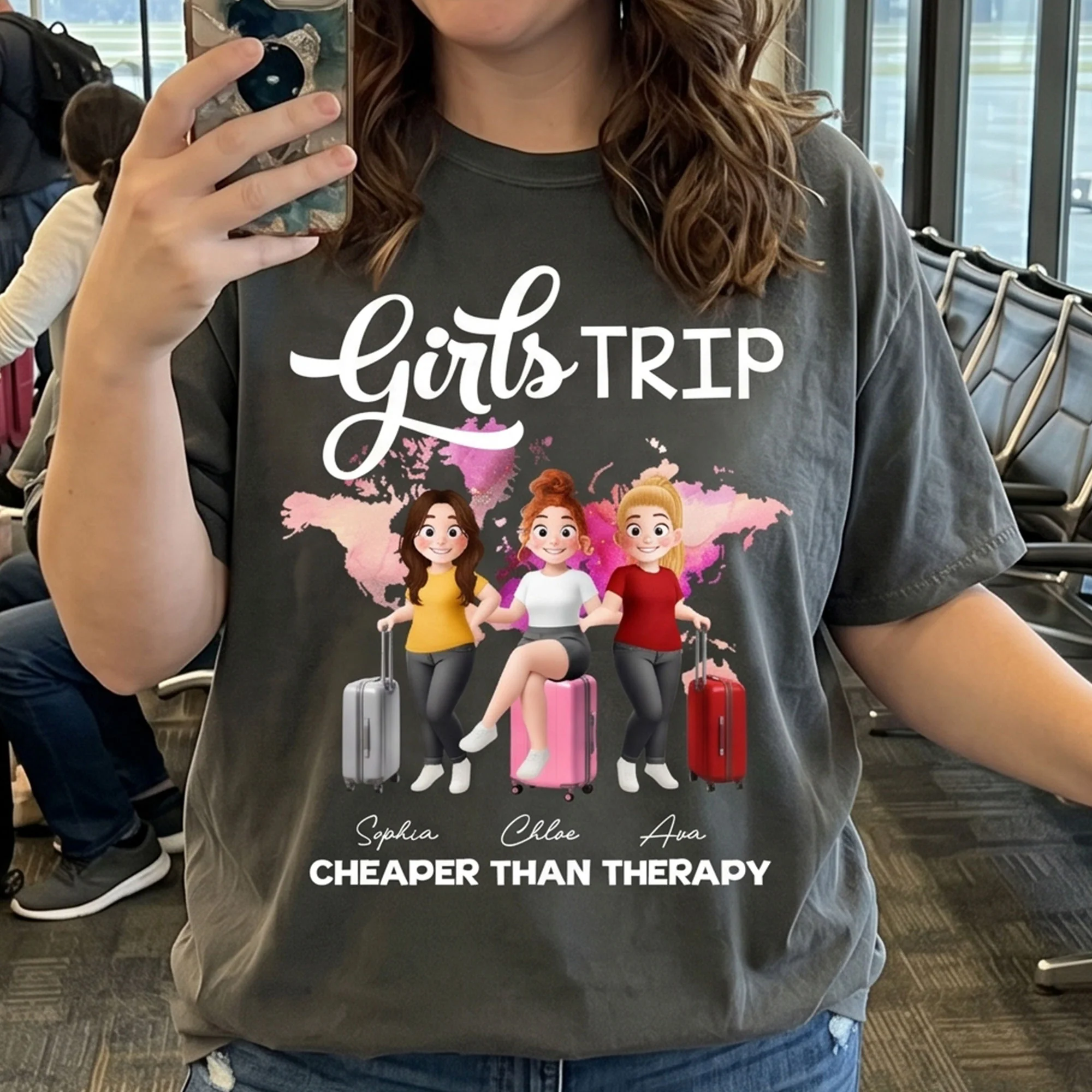 Girls Trip Cheaper Than Therapy - Personalized Shirt