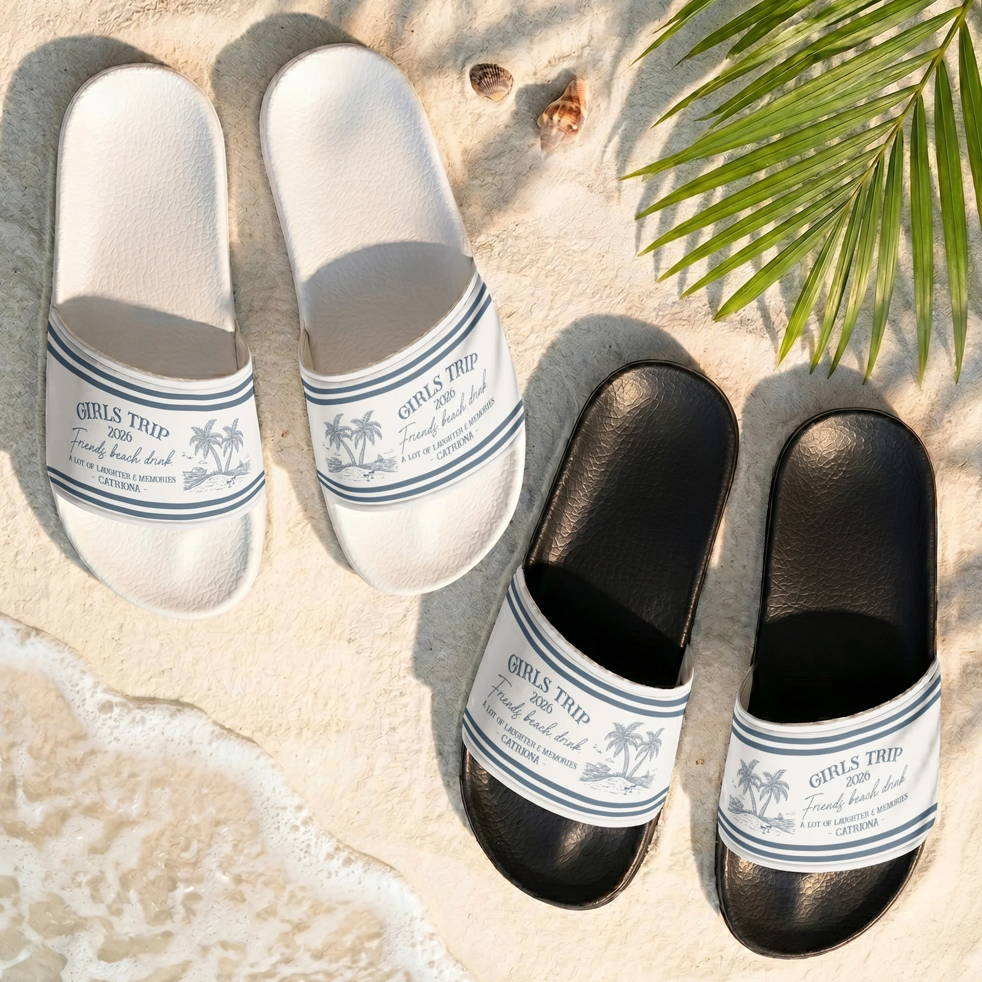 Girls Trip Summer - Personalized Slide Sandals - Image 3