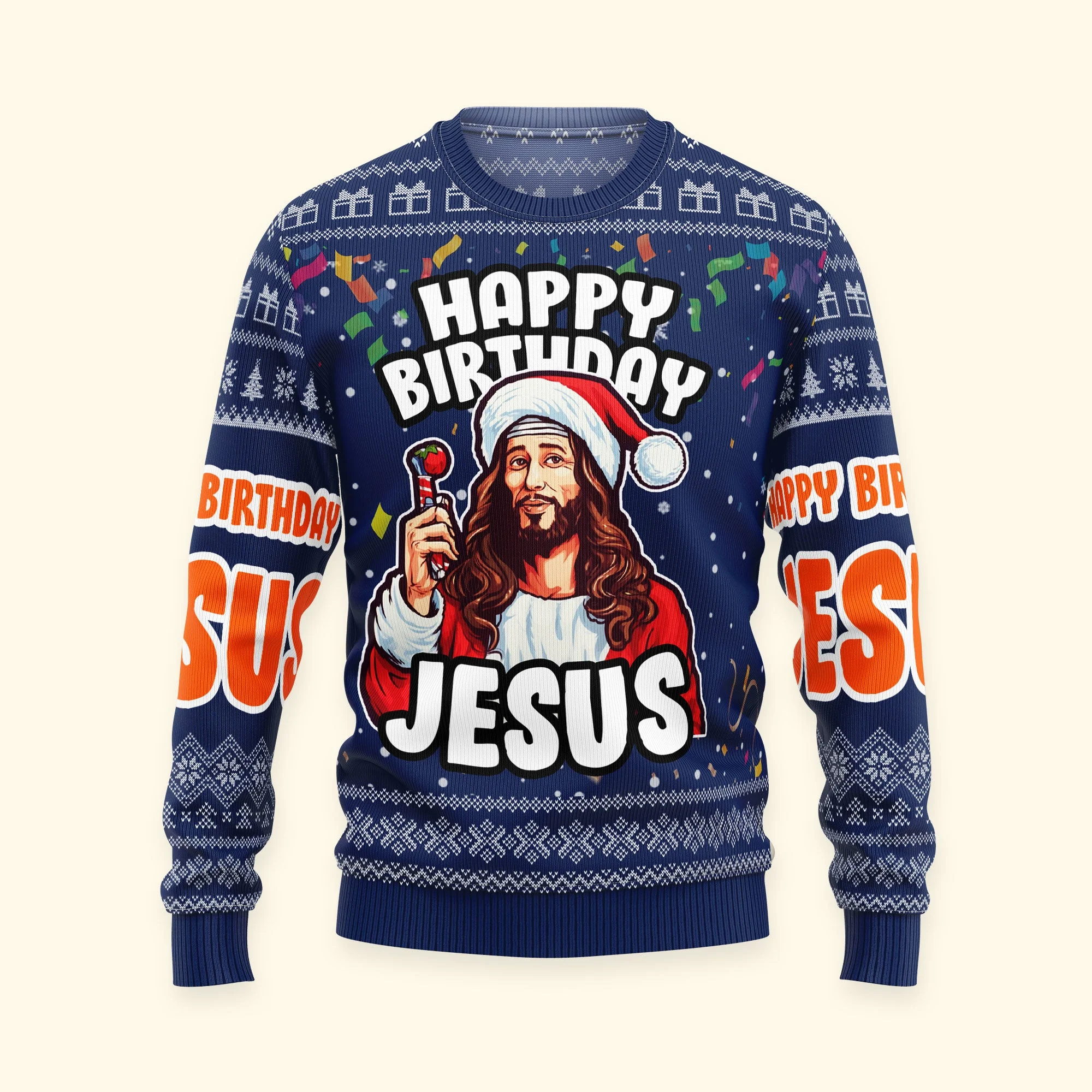 Go Jesus It's Your Birthday - Personalized Ugly Sweater - Image 5
