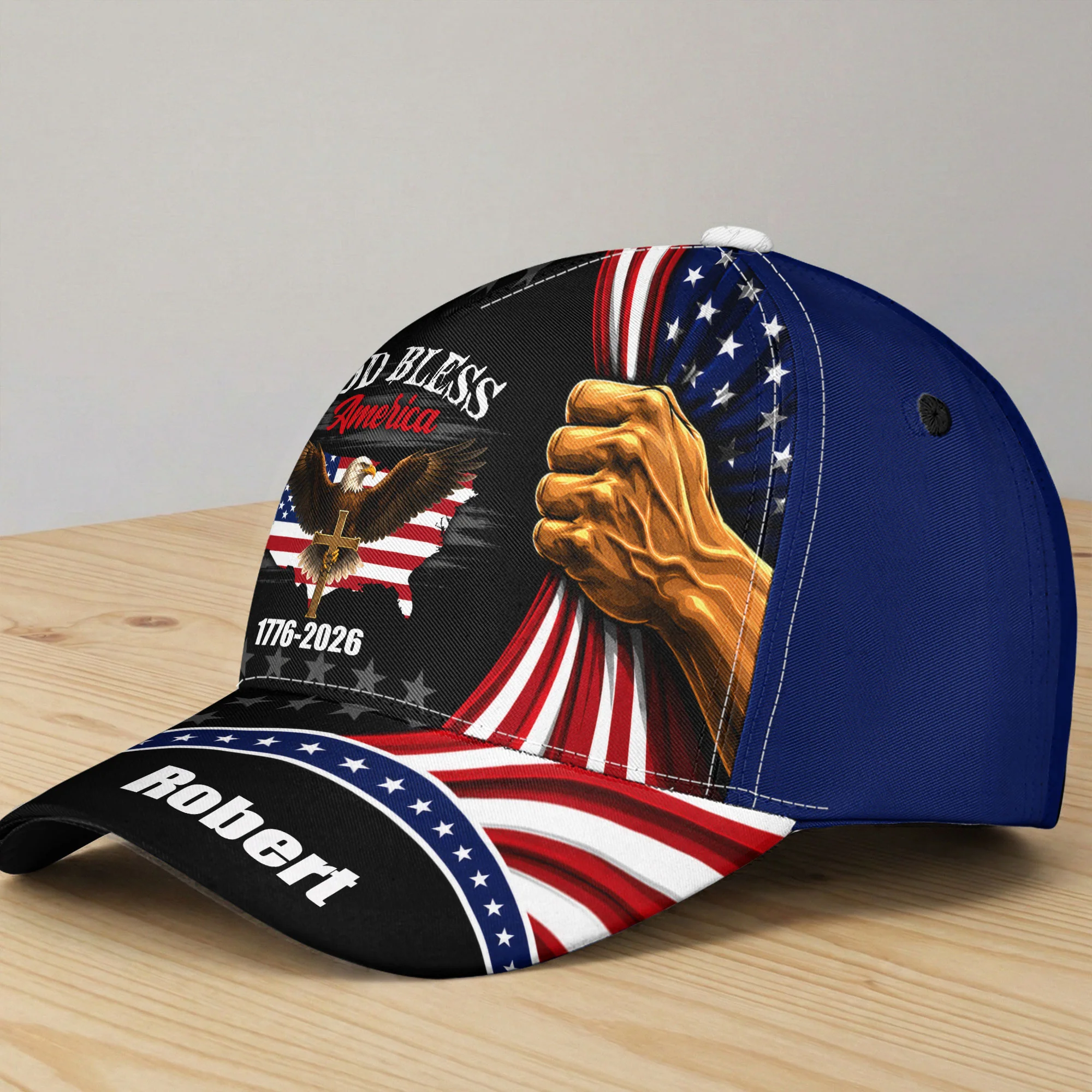God Bless America - Personalized Cap - Image 3