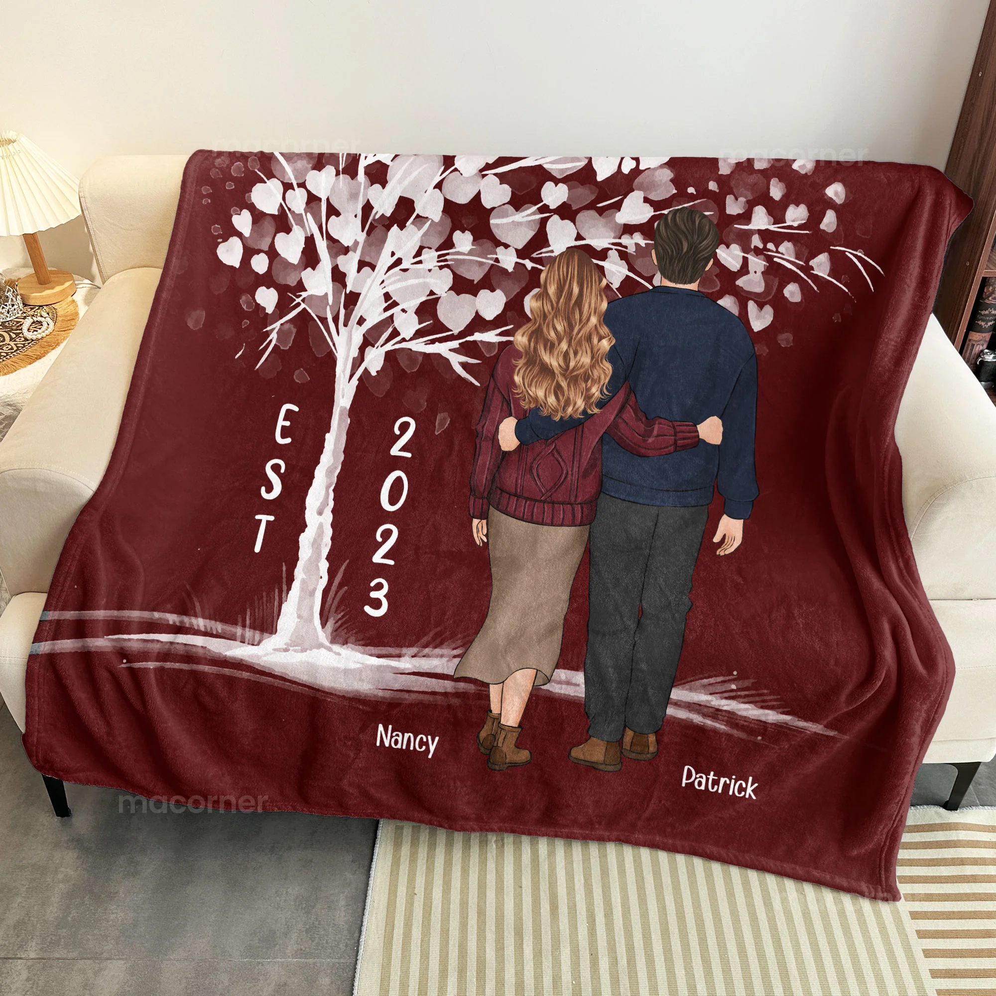God Knew My Heart Needed You - Personalized Blanket - Image 4