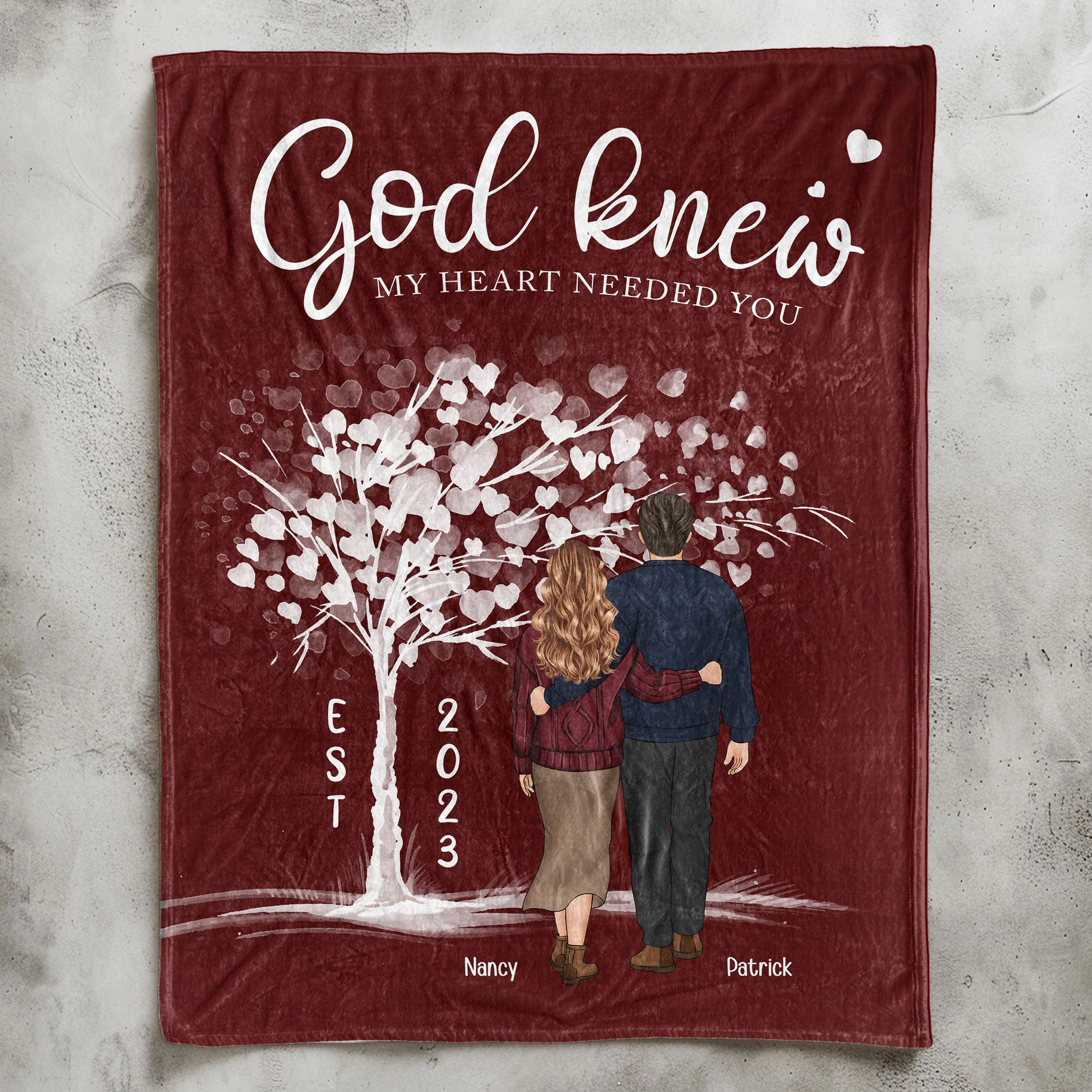 God Knew My Heart Needed You - Personalized Blanket - Image 6