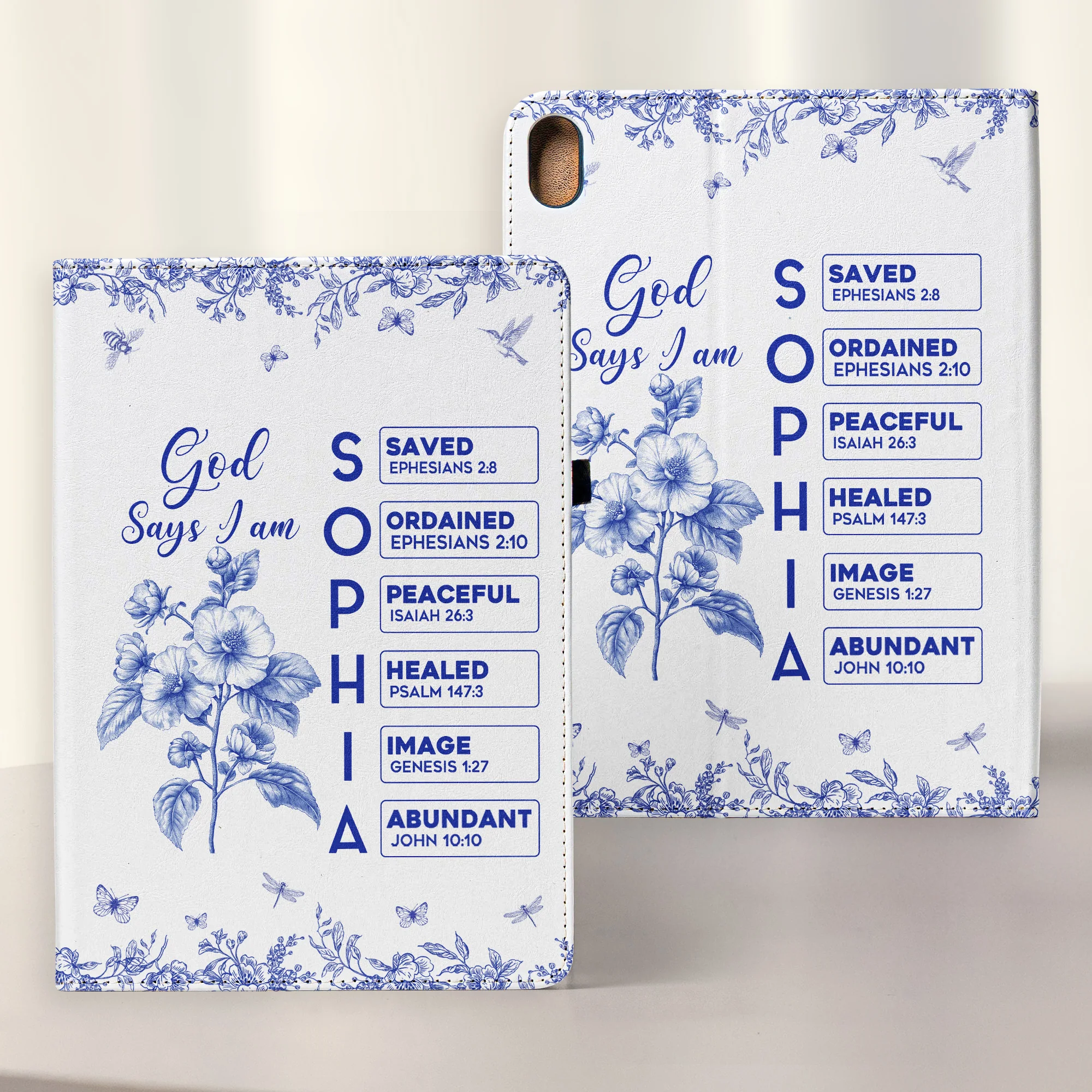 God Says I Am Name In Bible Verse - Personalized Ipad Case - Image 2
