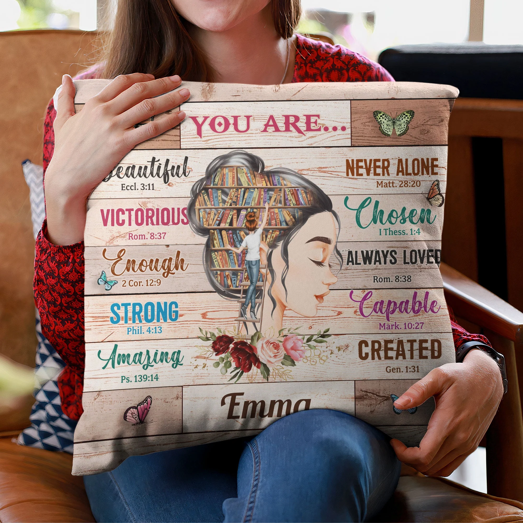 God Says You Are Beautiful - Personalized Pillow (Insert Included) - Image 3