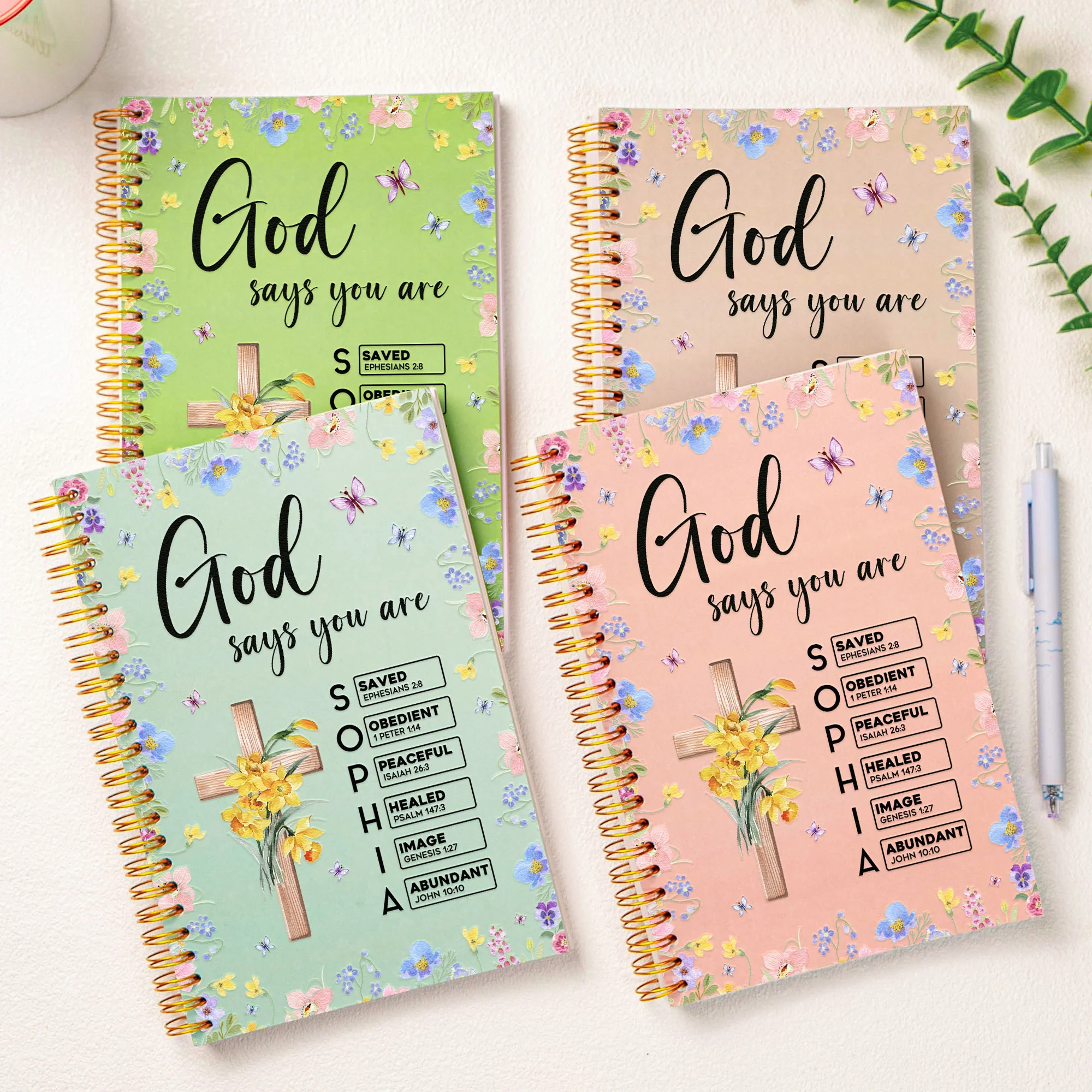 God Says You Are With Name Letter In Scripture - Personalized Prayer Journal - Image 3