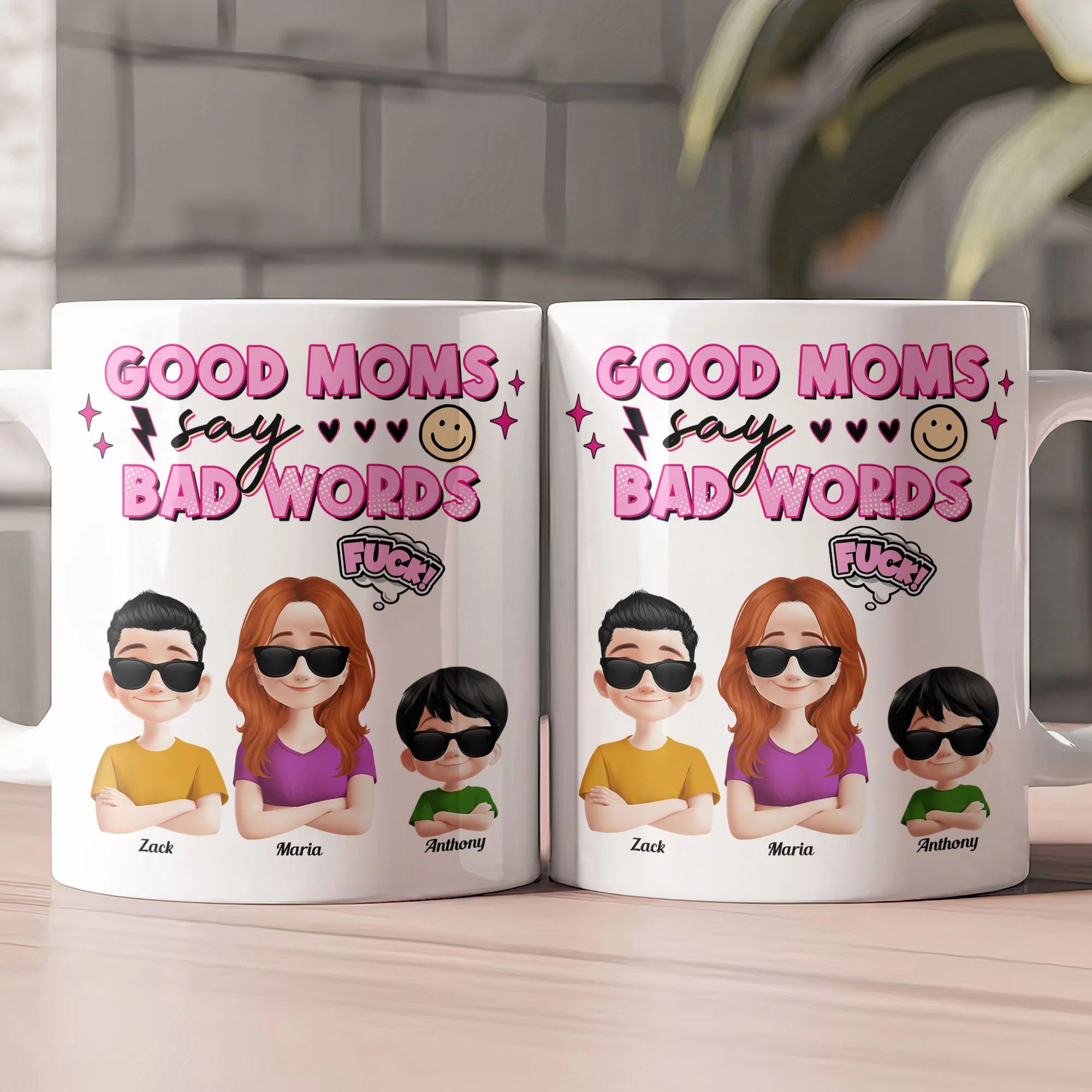 Good Moms Say Bad Words - Personalized Mug - Image 2