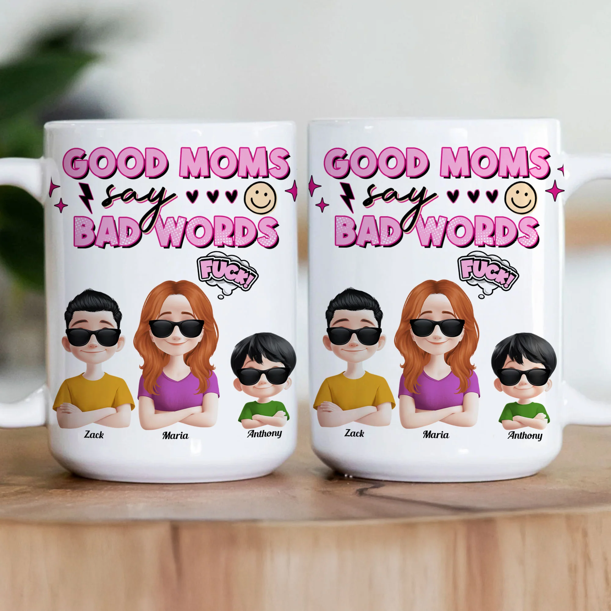 Good Moms Say Bad Words - Personalized Mug - Image 3