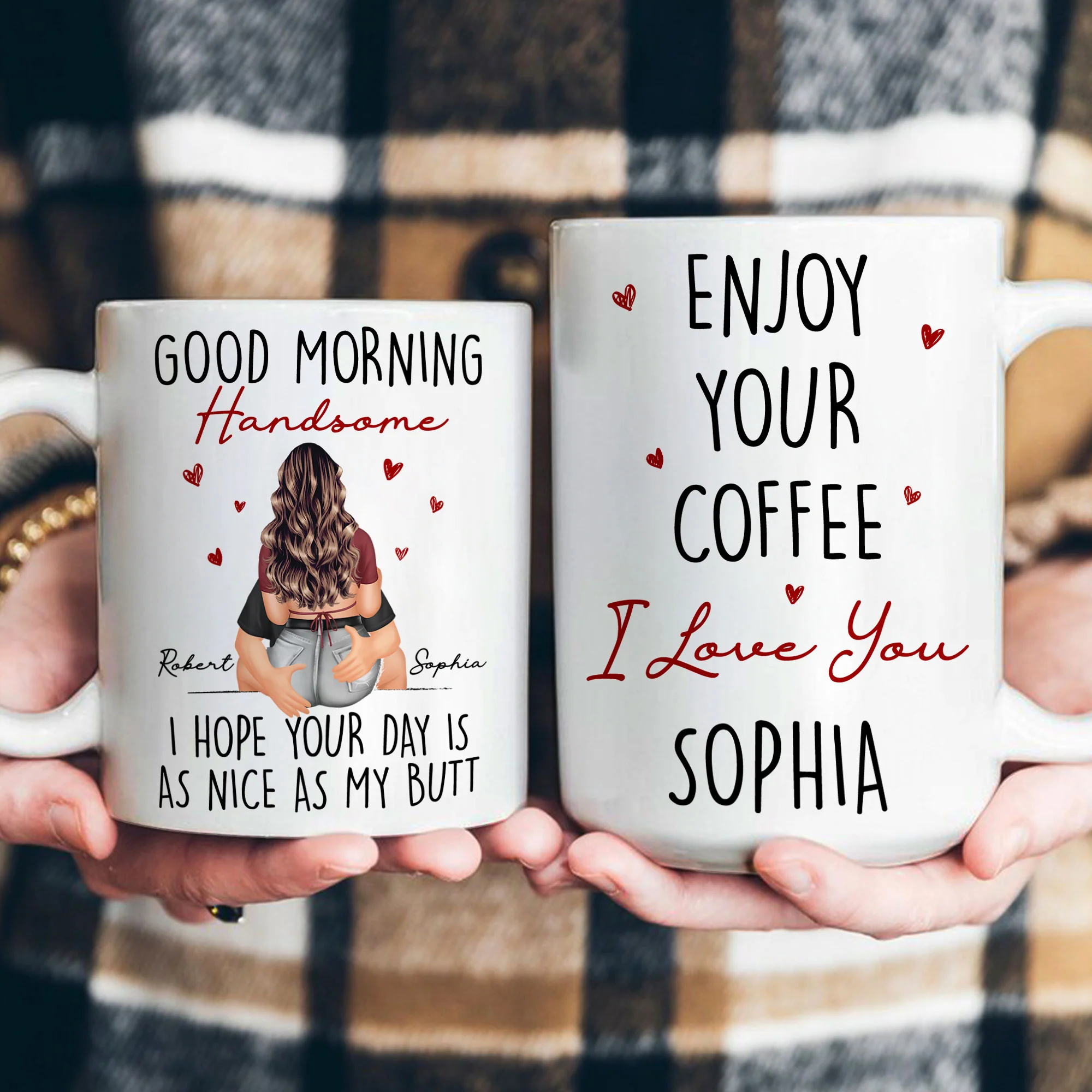 Good Morning Handsome - Funny Anniversary Gift, Valentine's Day Gifts For Him - Personalized Mug - Image 3