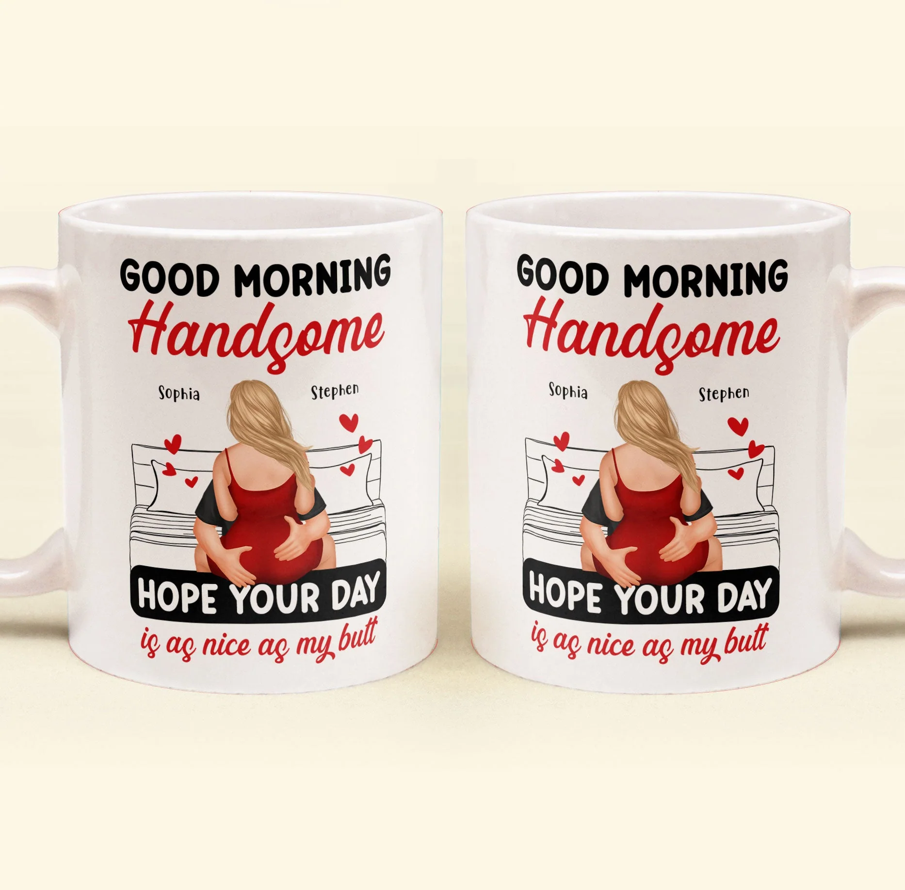 Good Morning Handsome - Personalized Mug - Image 6