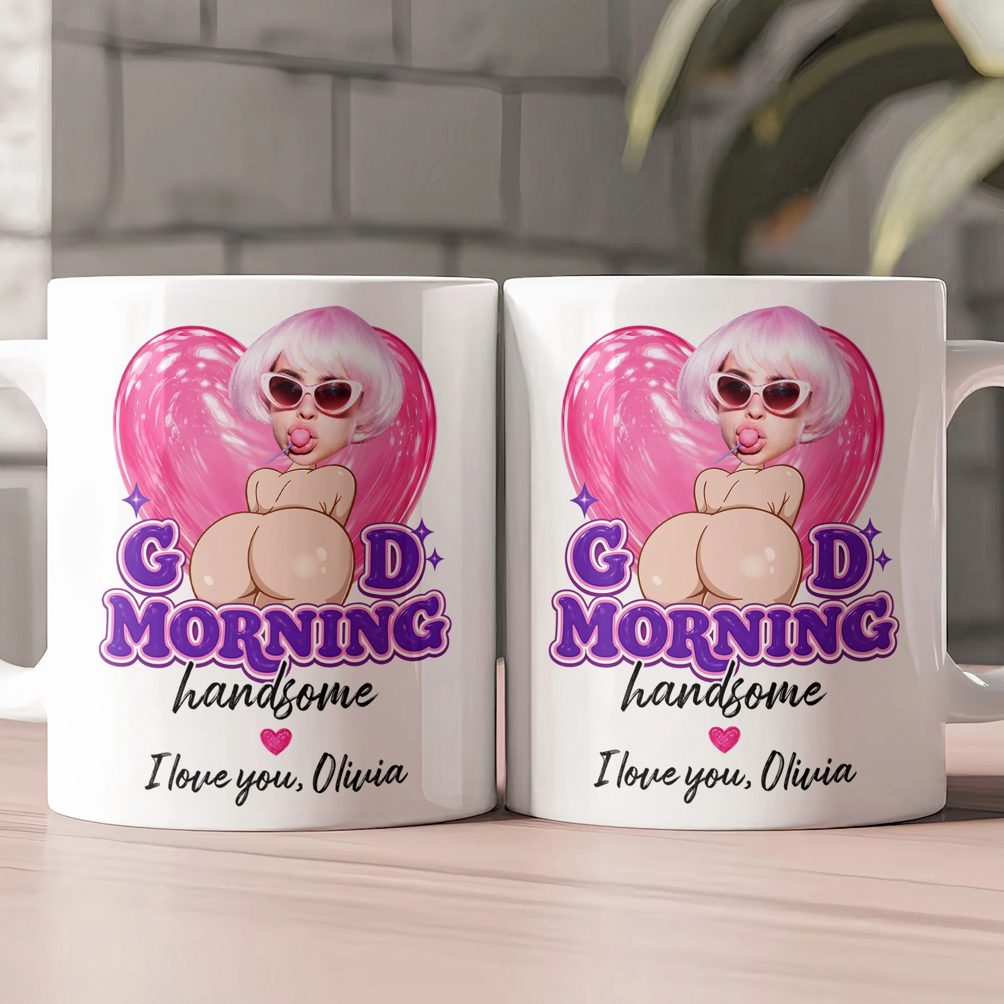 Good Morning Handsome Upload Your Photo - Funny Gift For Him, Husband, Boyfriend - Personalized Mug - Image 6