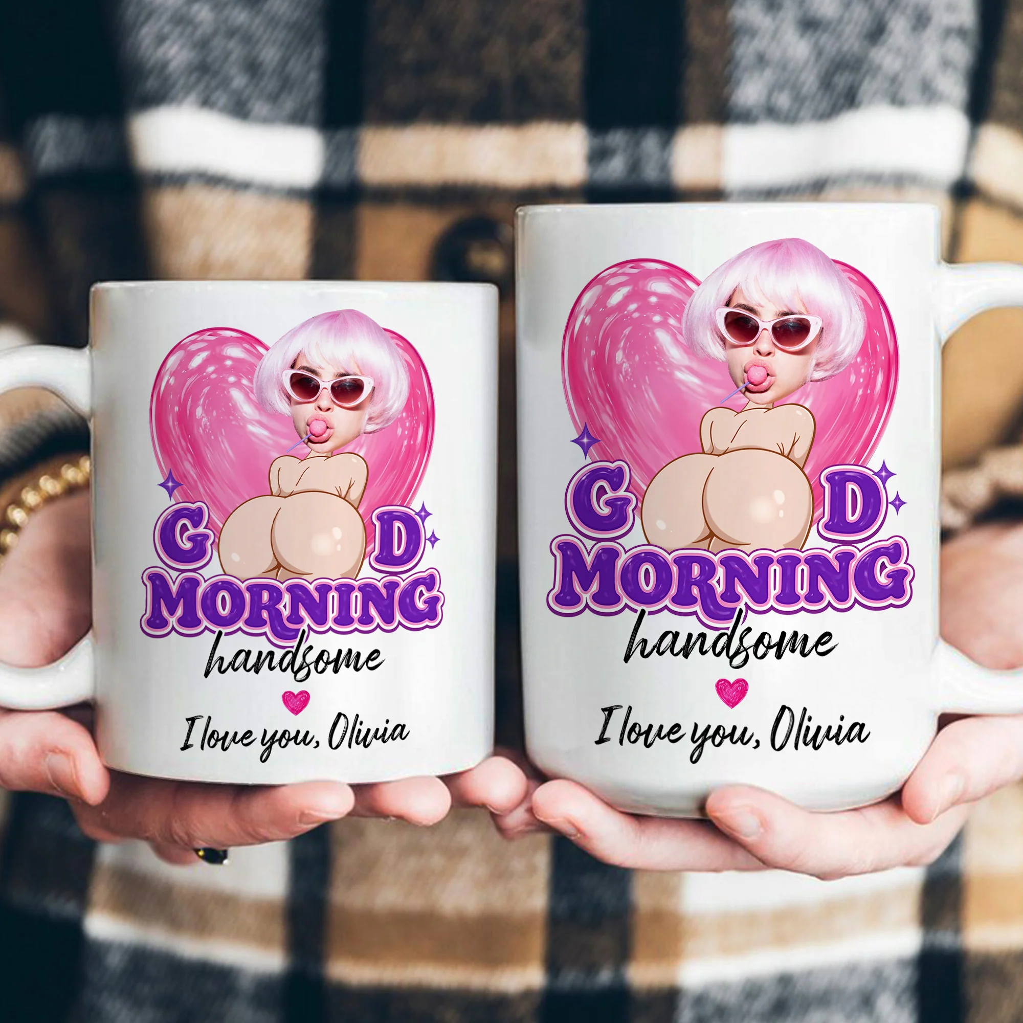 Good Morning Handsome Upload Your Photo - Funny Gift For Him, Husband, Boyfriend - Personalized Mug - Image 8