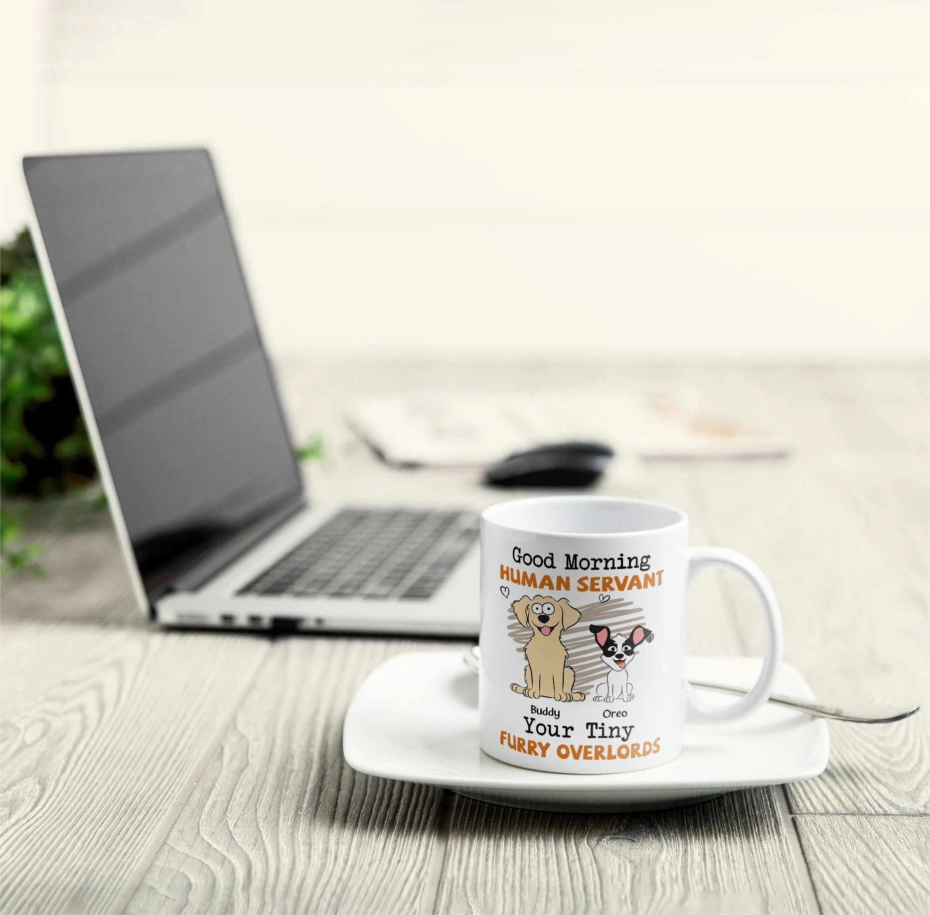 Good Morning Human Servant - Dog Version - Personalized Mug - Image 3