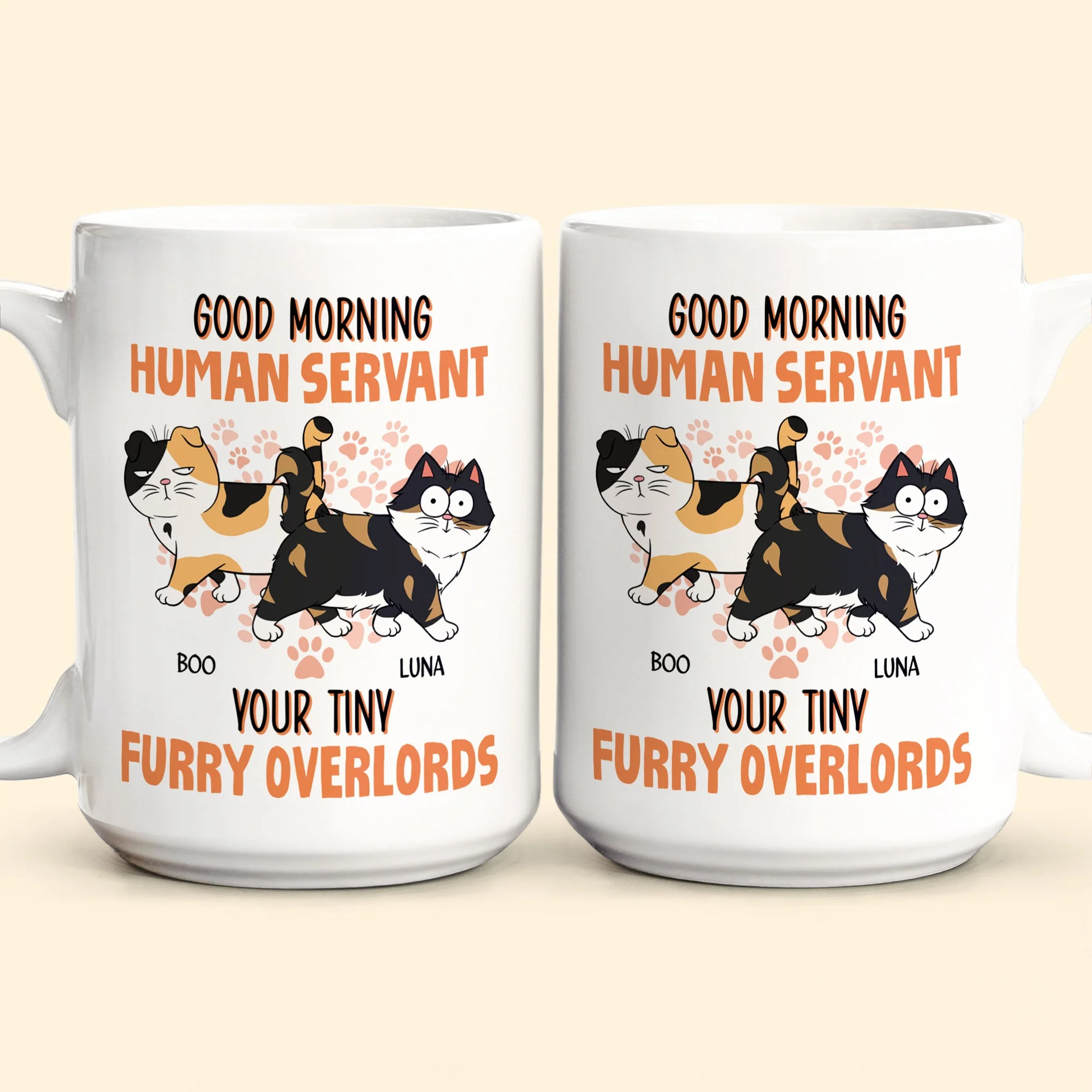 Good Morning Human Servant From Cats - Personalized Mug - Image 2