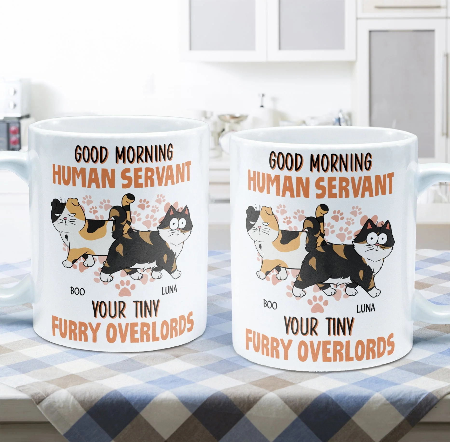 Good Morning Human Servant From Cats - Personalized Mug - Image 6