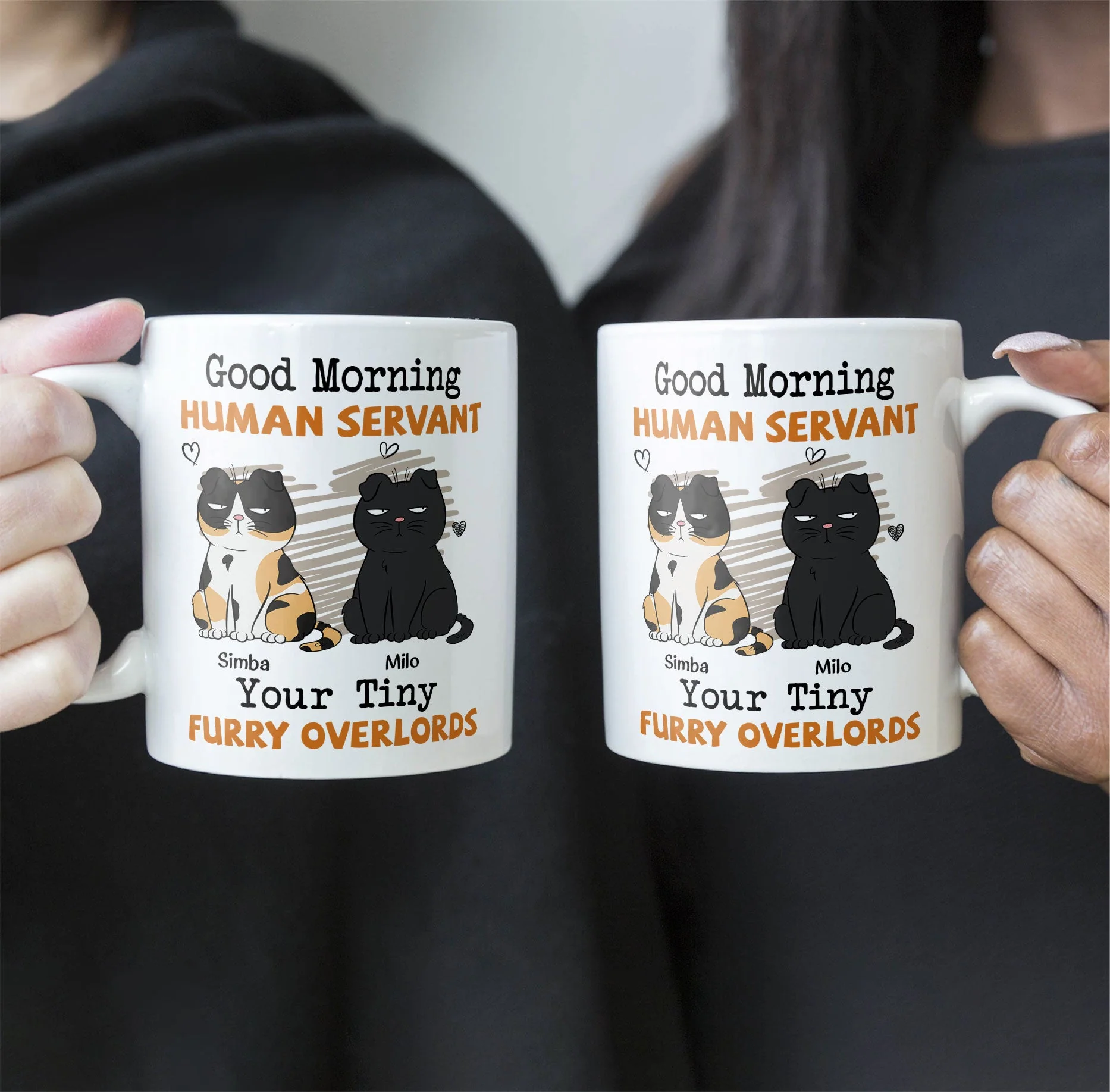 Good Morning Human Servant - Personalized Mug - Image 6