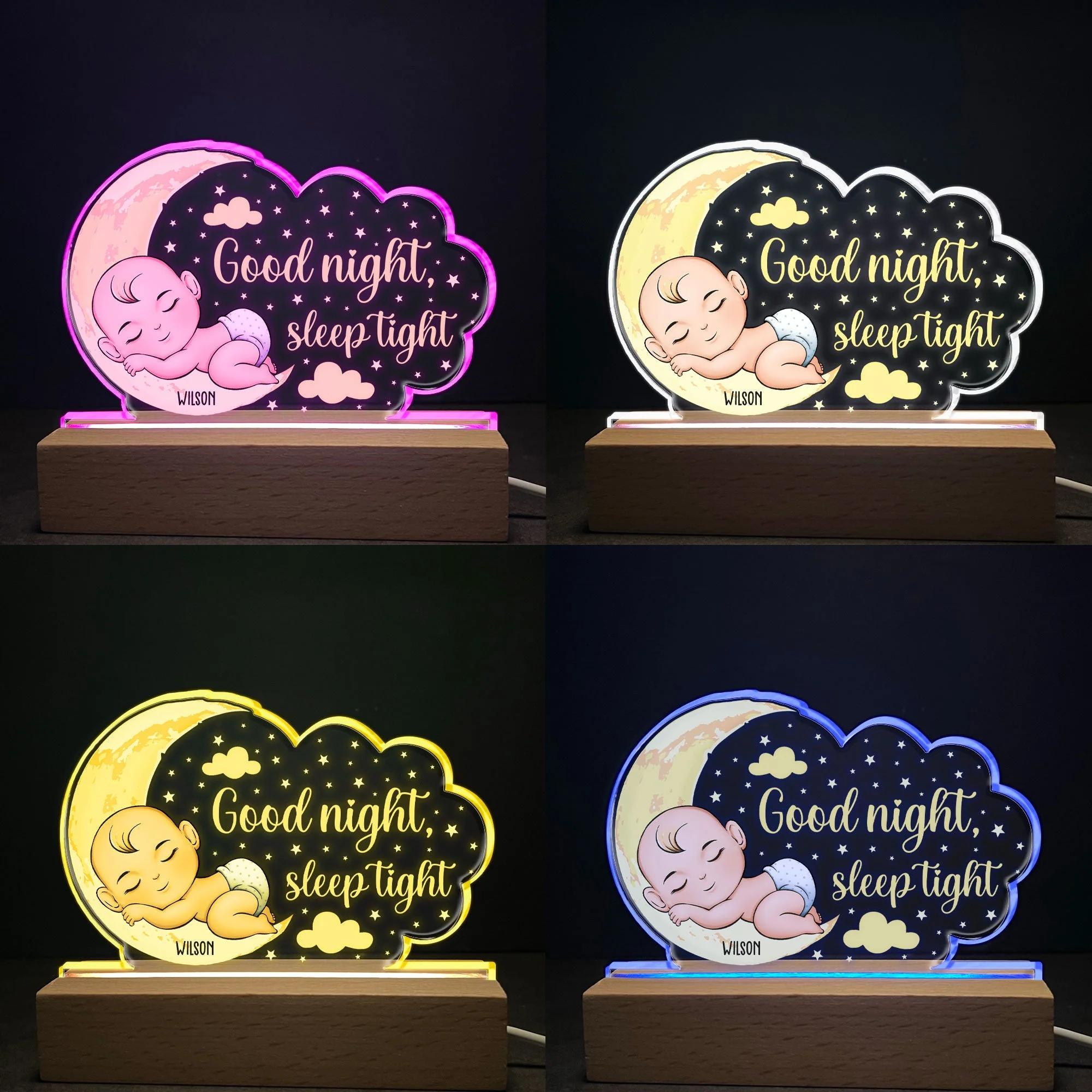 Good Night Sleep Tight - Personalized LED Light - Image 4