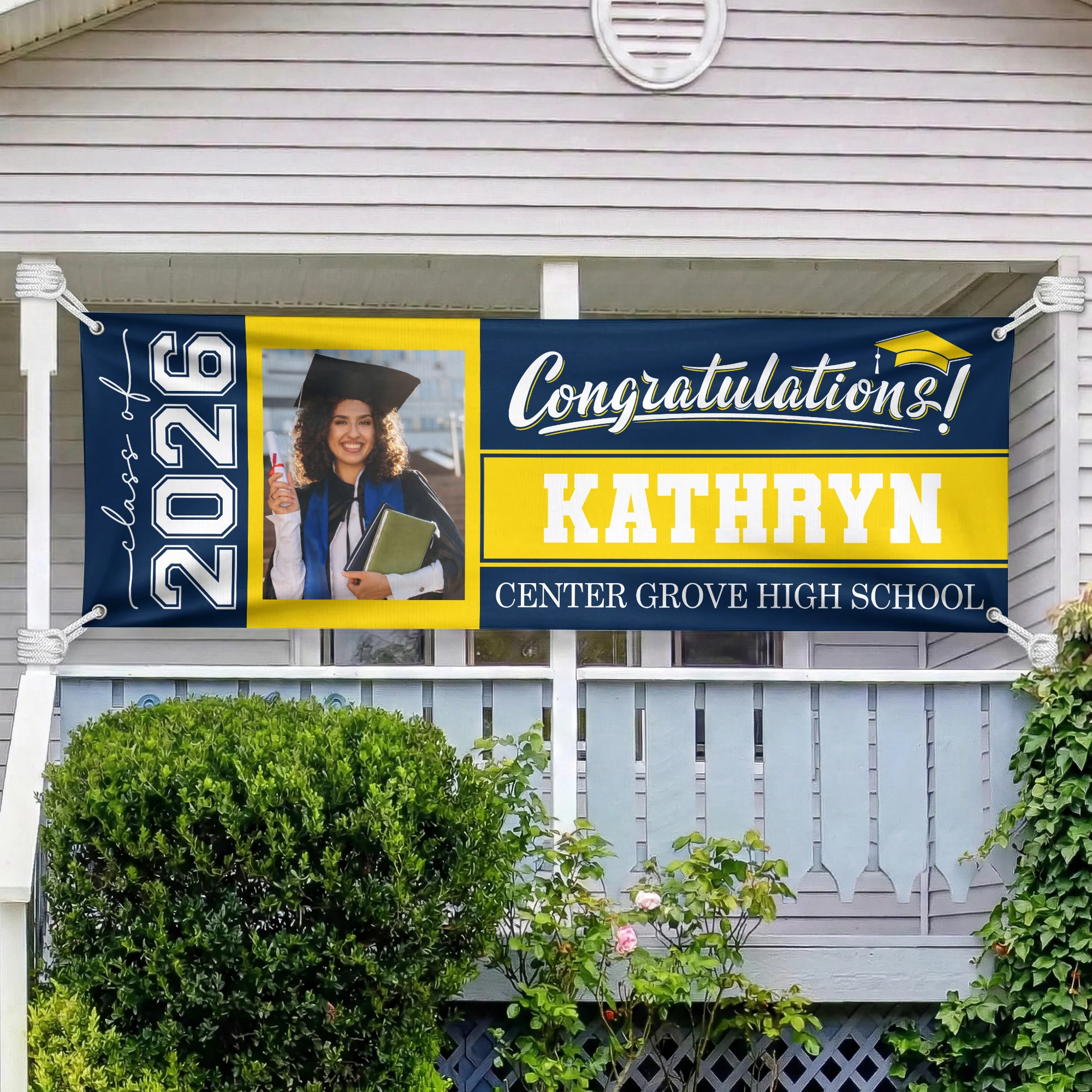 Graduation Custom Photo, Name & School - Personalized Banner - Image 7