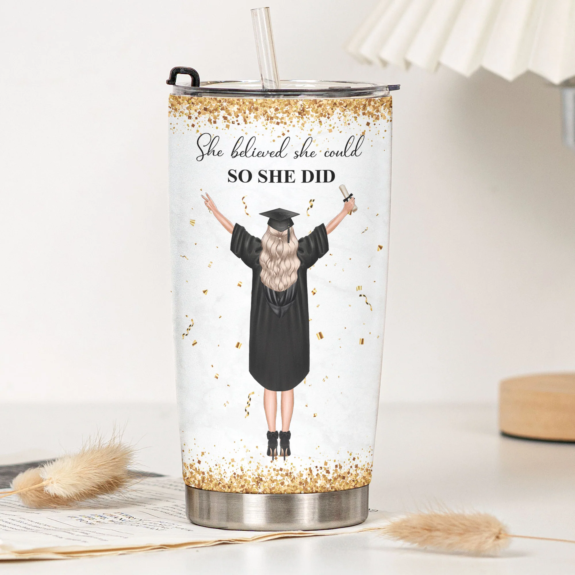 Graduate Even A Global Pandemic - Personalized Tumbler - Image 3