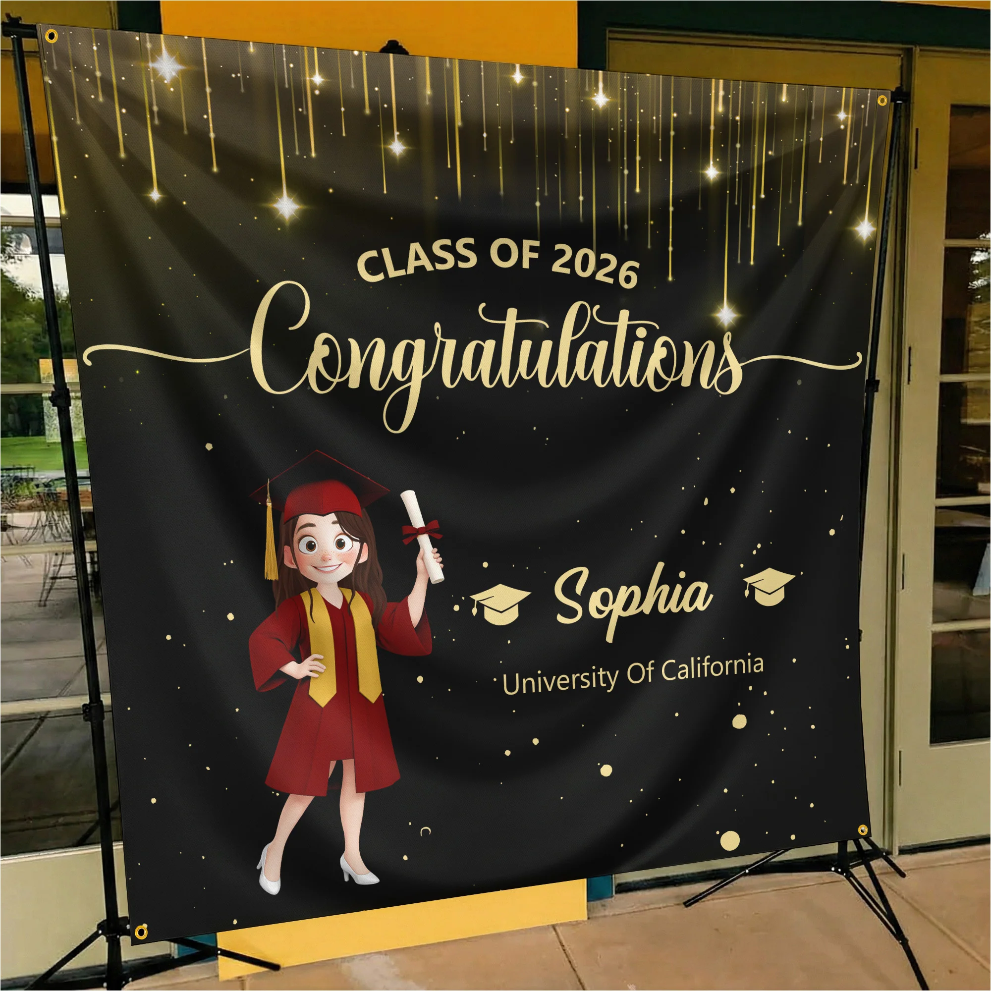Graduation Congratulations - Personalized Backdrop - Image 5