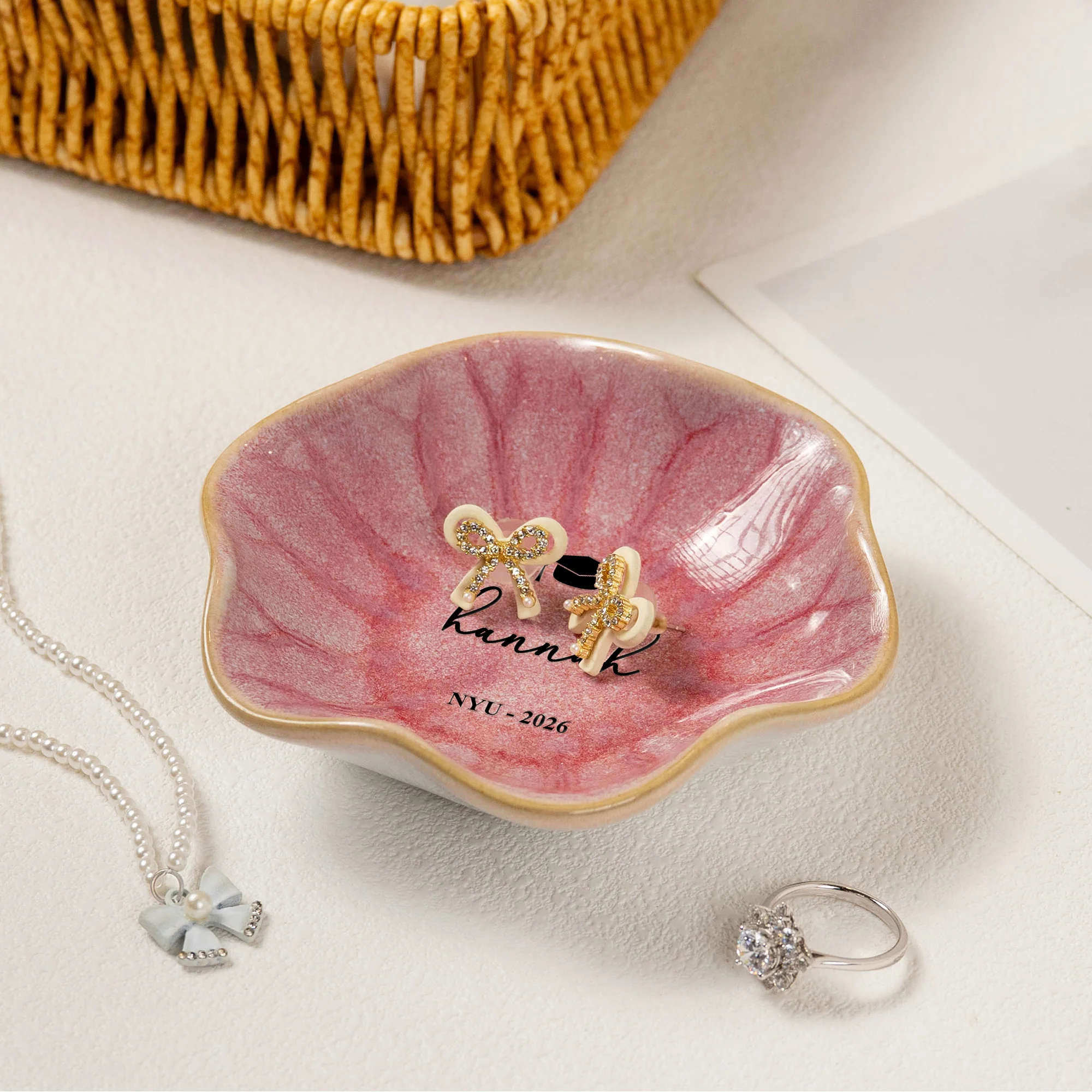 Graduation Dish Custom Name School Year - Personalized Jewelry Dish - Image 3