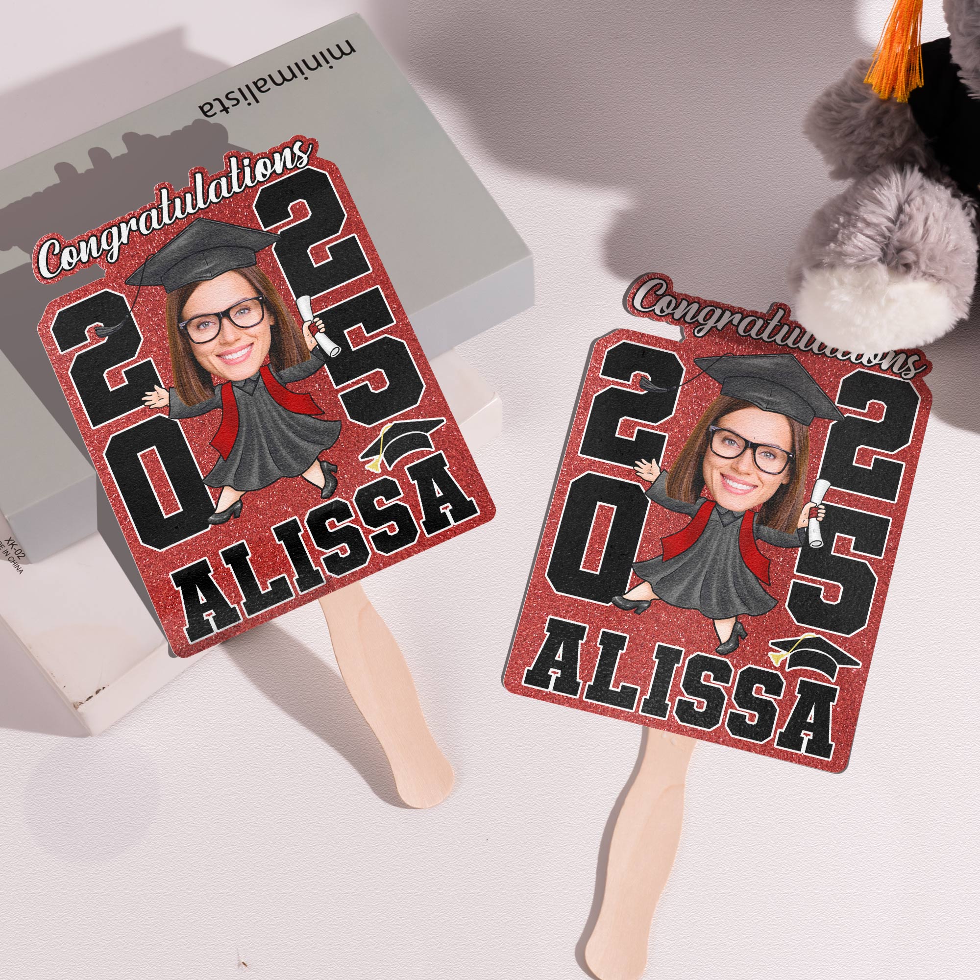 Graduation Fan We're So Proud Of You - Custom Graduation Fan With Picture - Image 4