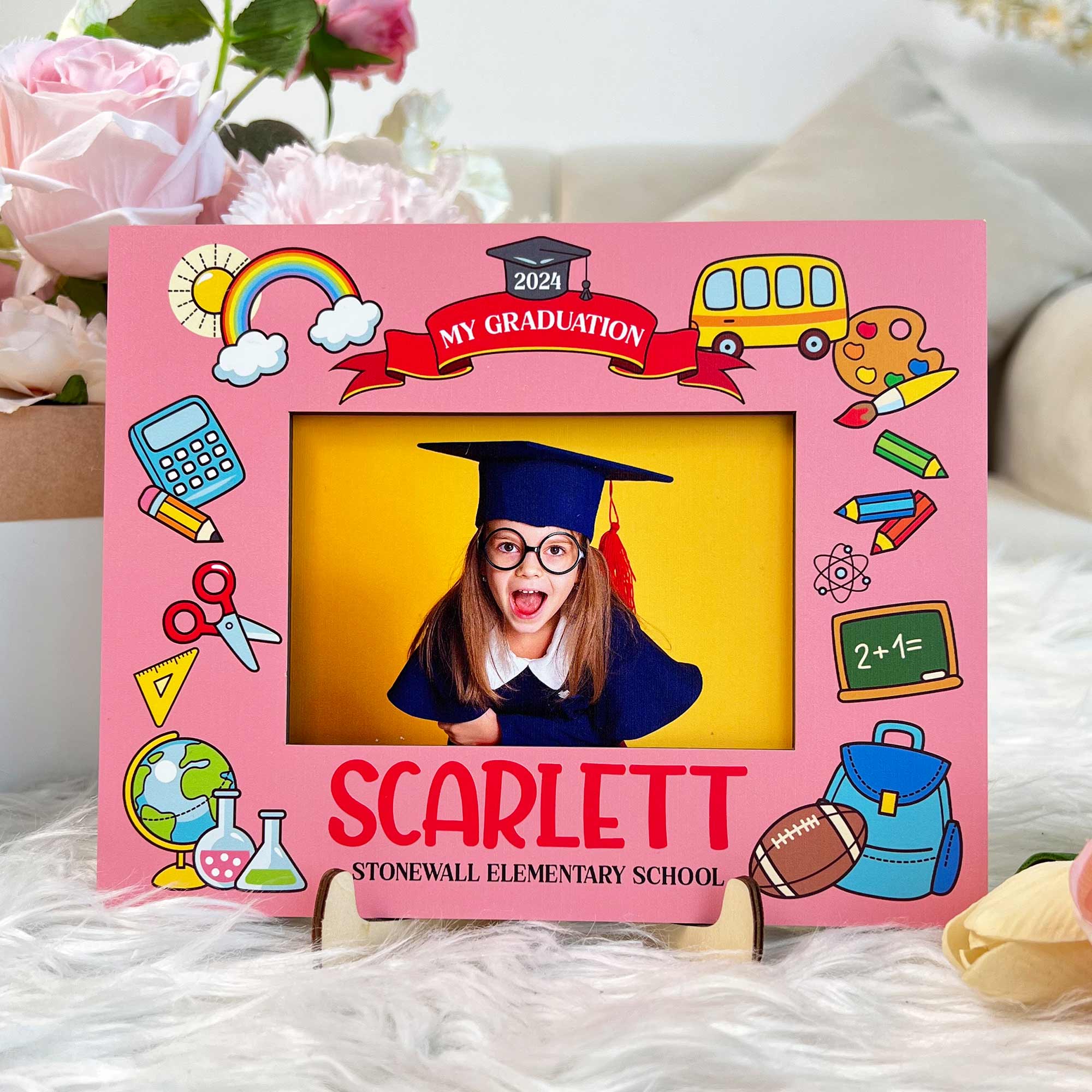 Graduation Gift For Kid - Personalized Wooden Photo Plaque - Image 5