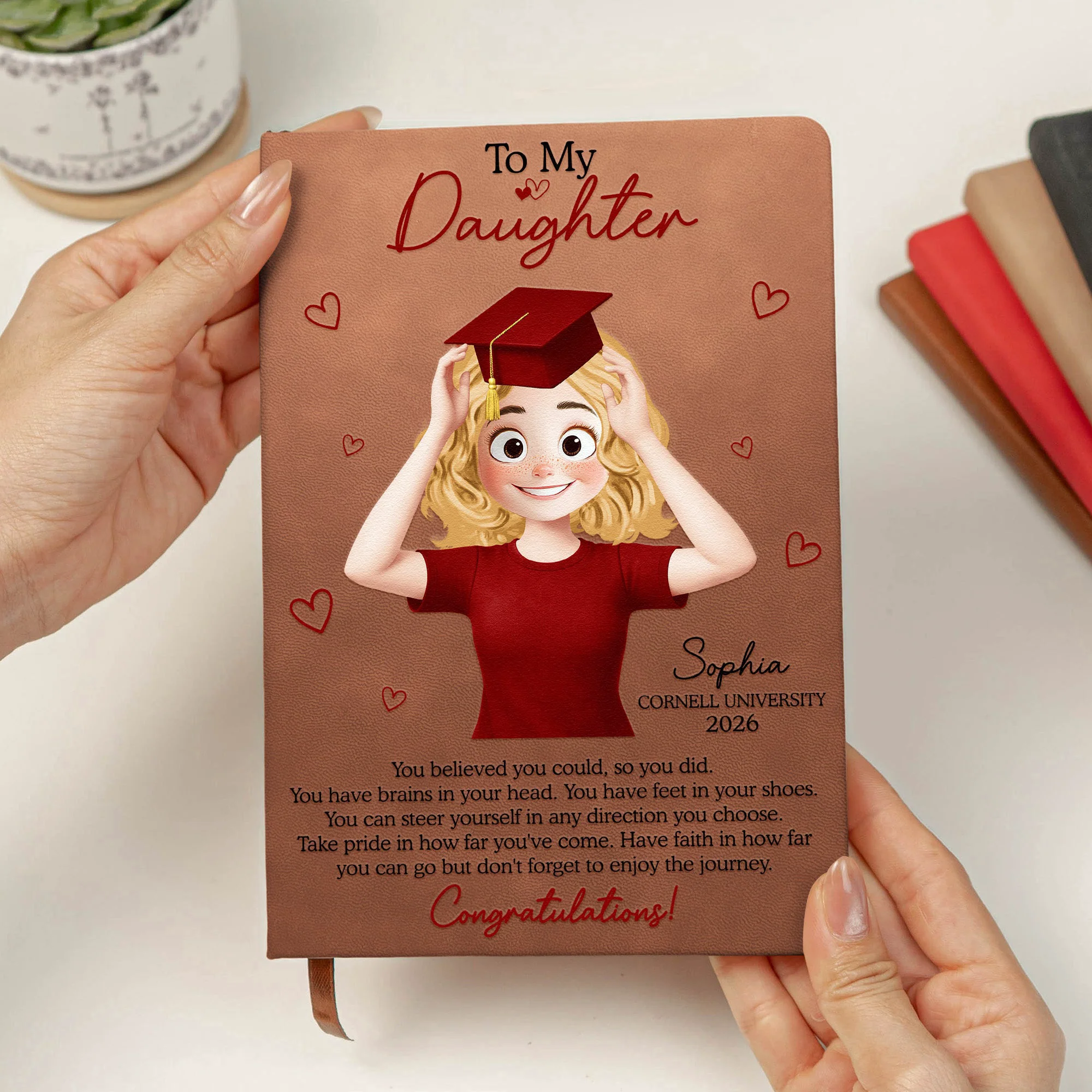 Graduation You Believed You Could So You Did New Version - Personalized Leather Journal - Image 3