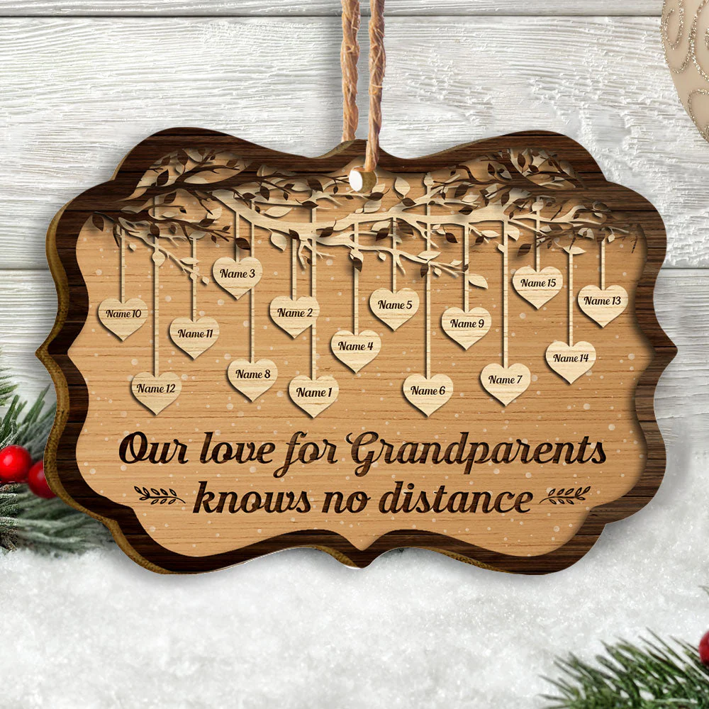 Grandkids Make Life Grand - Personalized Wooden Ornament - Image 2